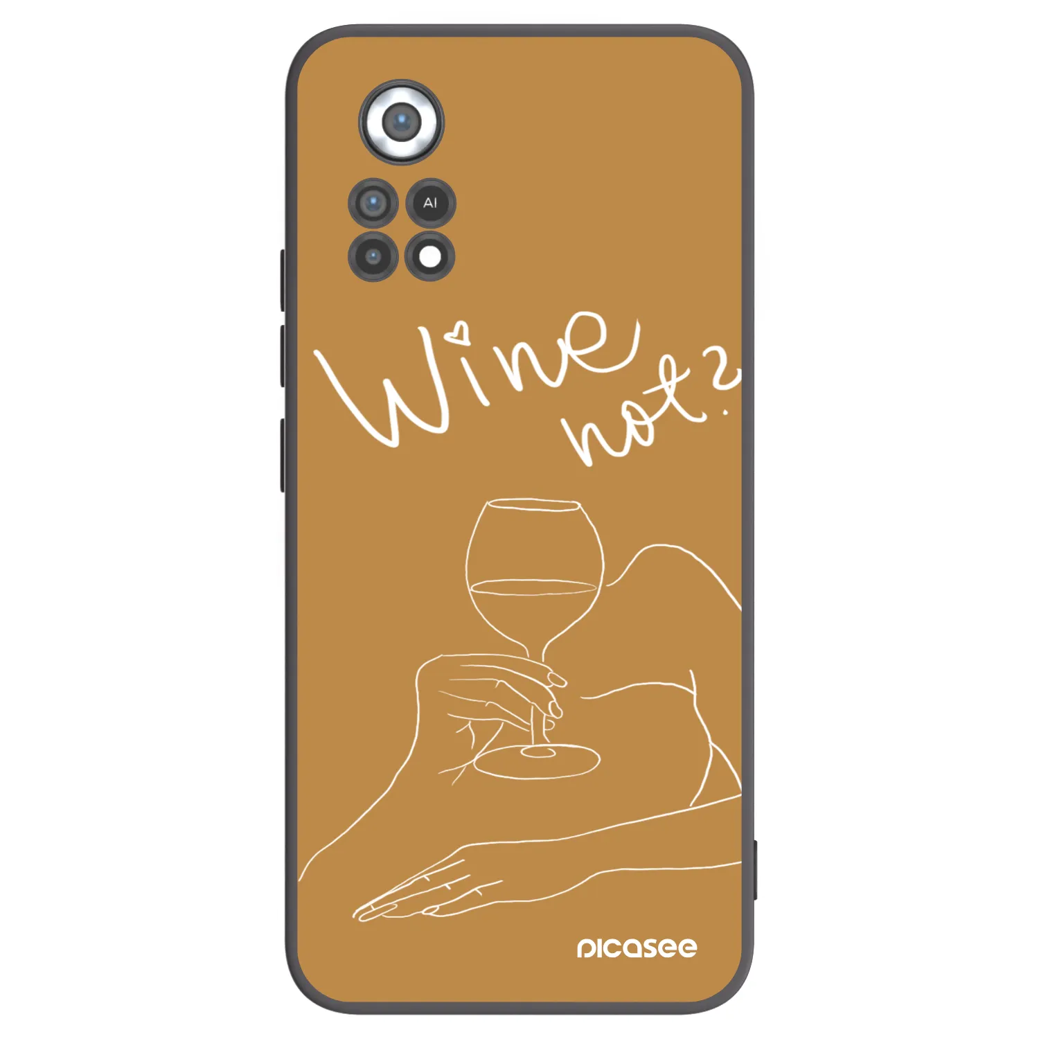 Picasee Μαύρη θήκη σιλικόνης για Xiaomi Poco X4 Pro 5G - Wine not