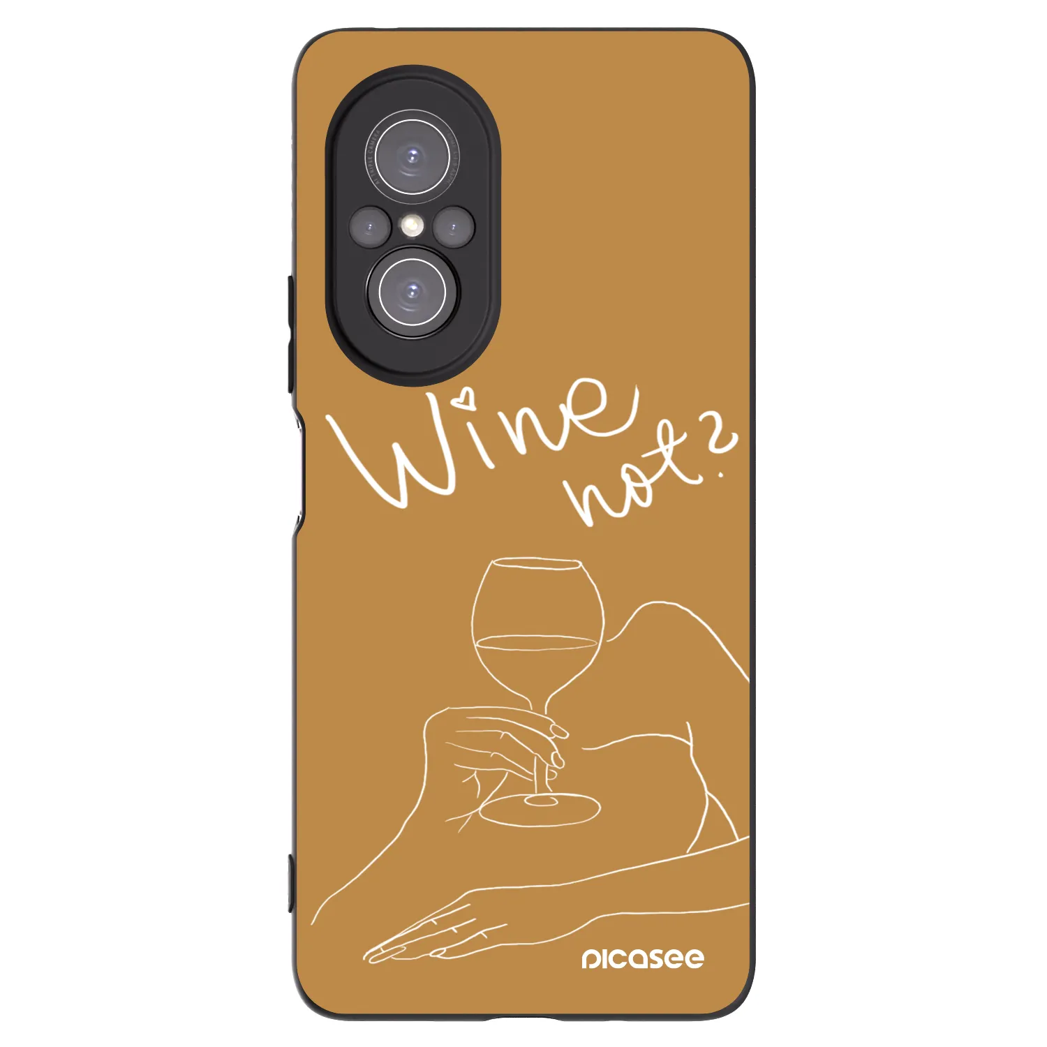 Picasee Μαύρη θήκη σιλικόνης για Huawei Nova 9 SE - Wine not