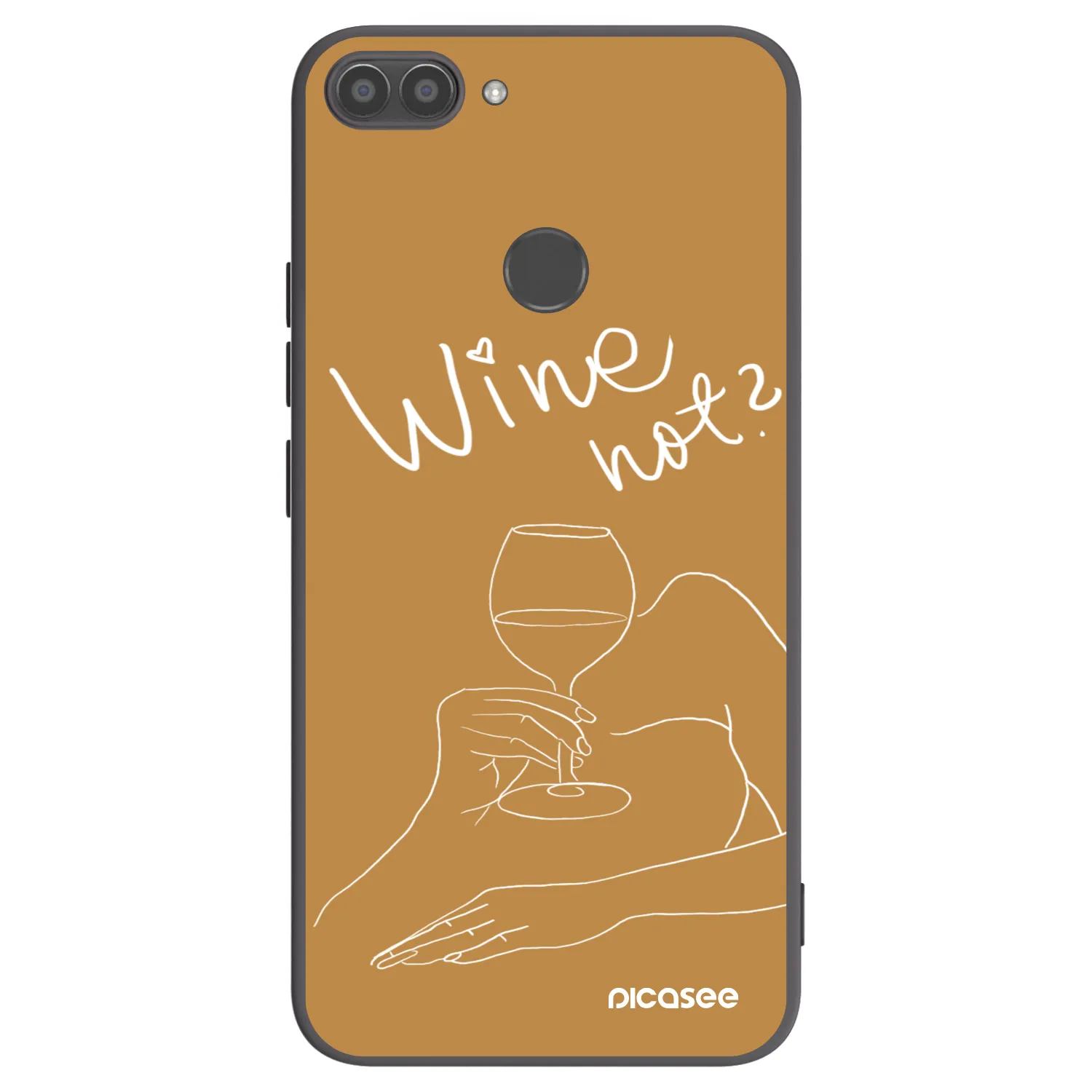 Picasee Μαύρη θήκη σιλικόνης για Huawei P Smart - Wine not