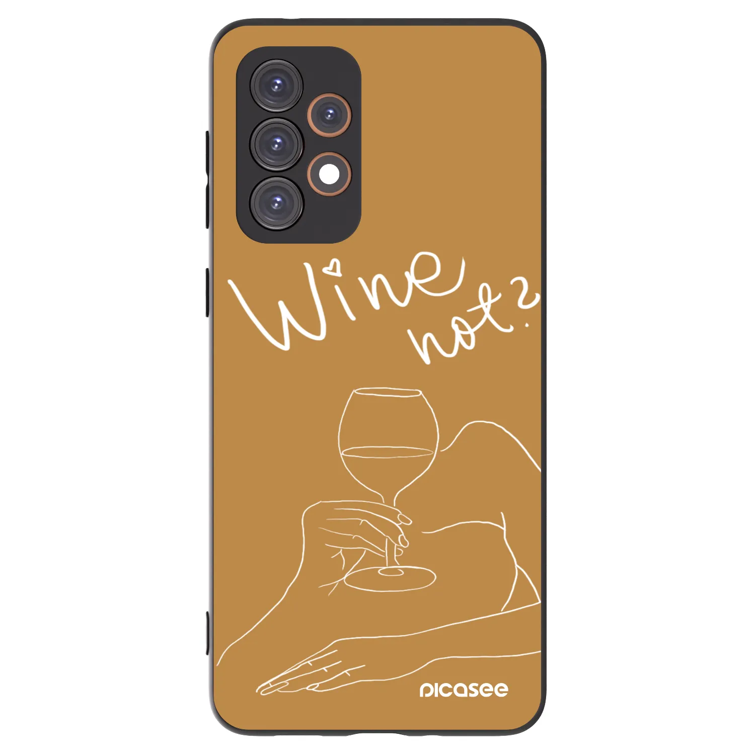 Picasee Μαύρη θήκη σιλικόνης για Samsung Galaxy A33 5G A336 - Wine not