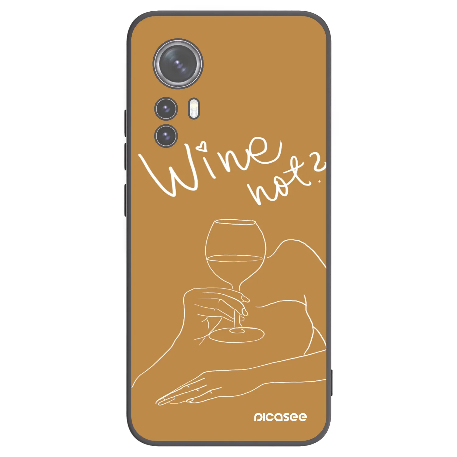 Picasee Μαύρη θήκη σιλικόνης για Xiaomi 12X - Wine not