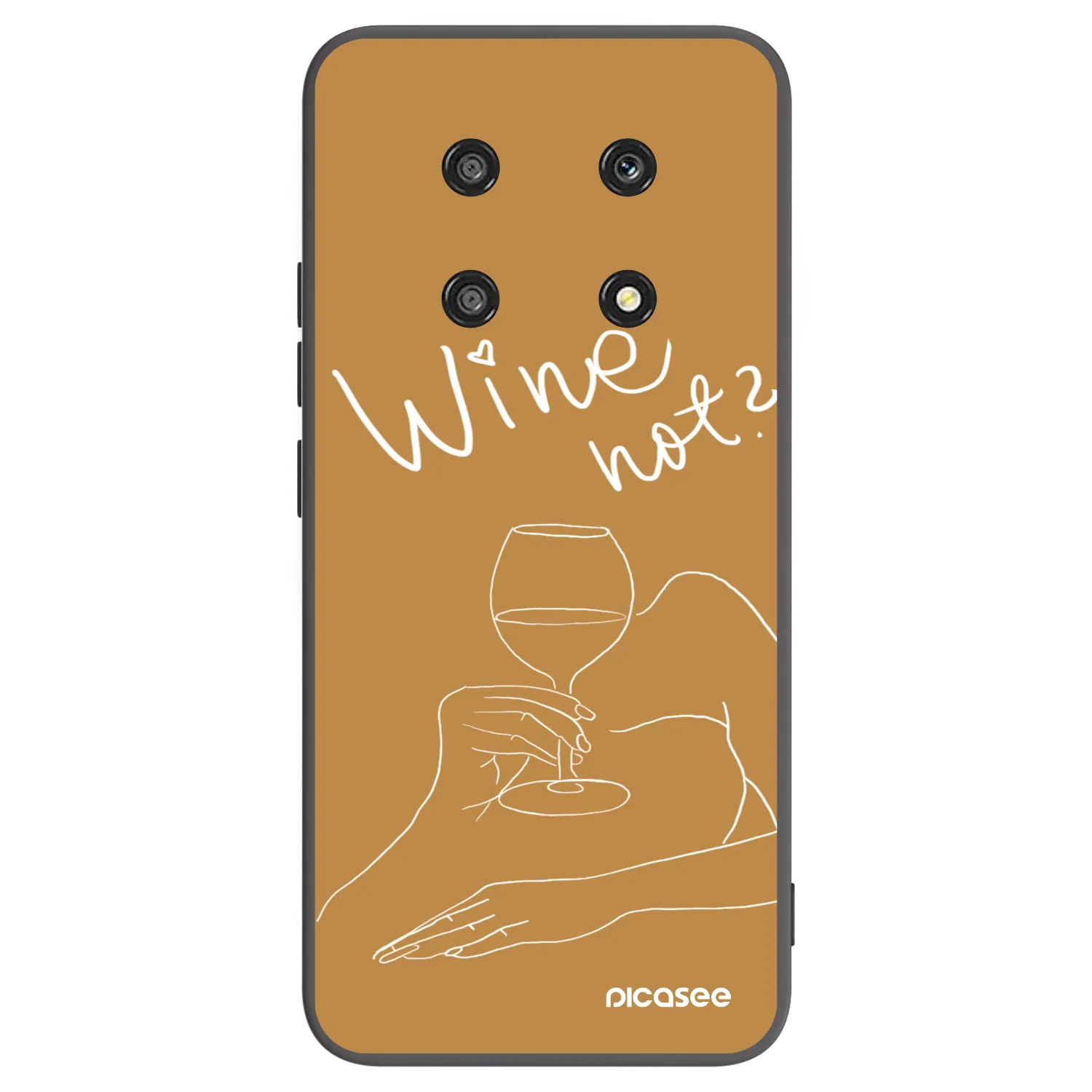 Picasee Μαύρη θήκη σιλικόνης για Honor Magic4 Lite 5G - Wine not