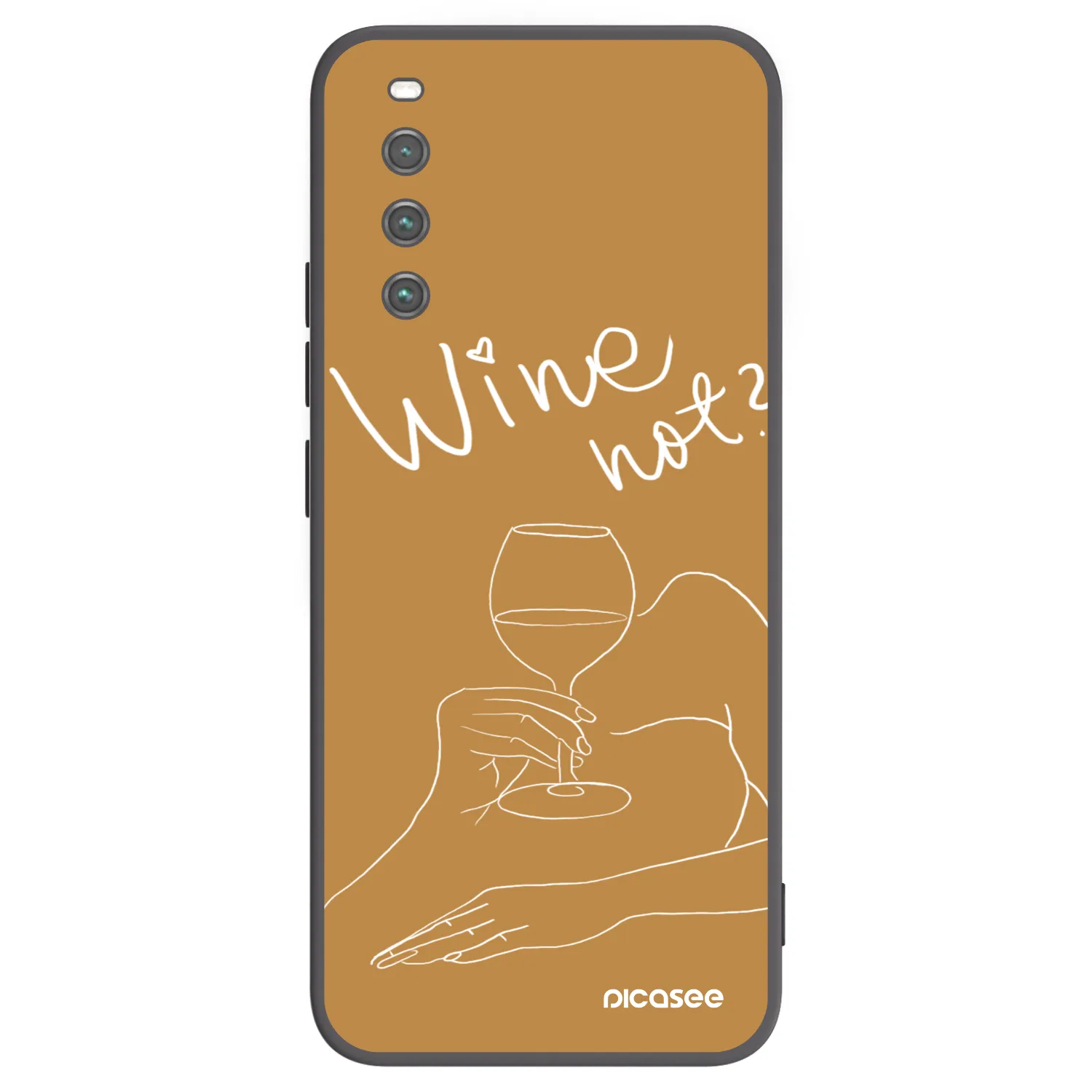 Picasee Μαύρη θήκη σιλικόνης για Sony Xperia 10 IV 5G - Wine not