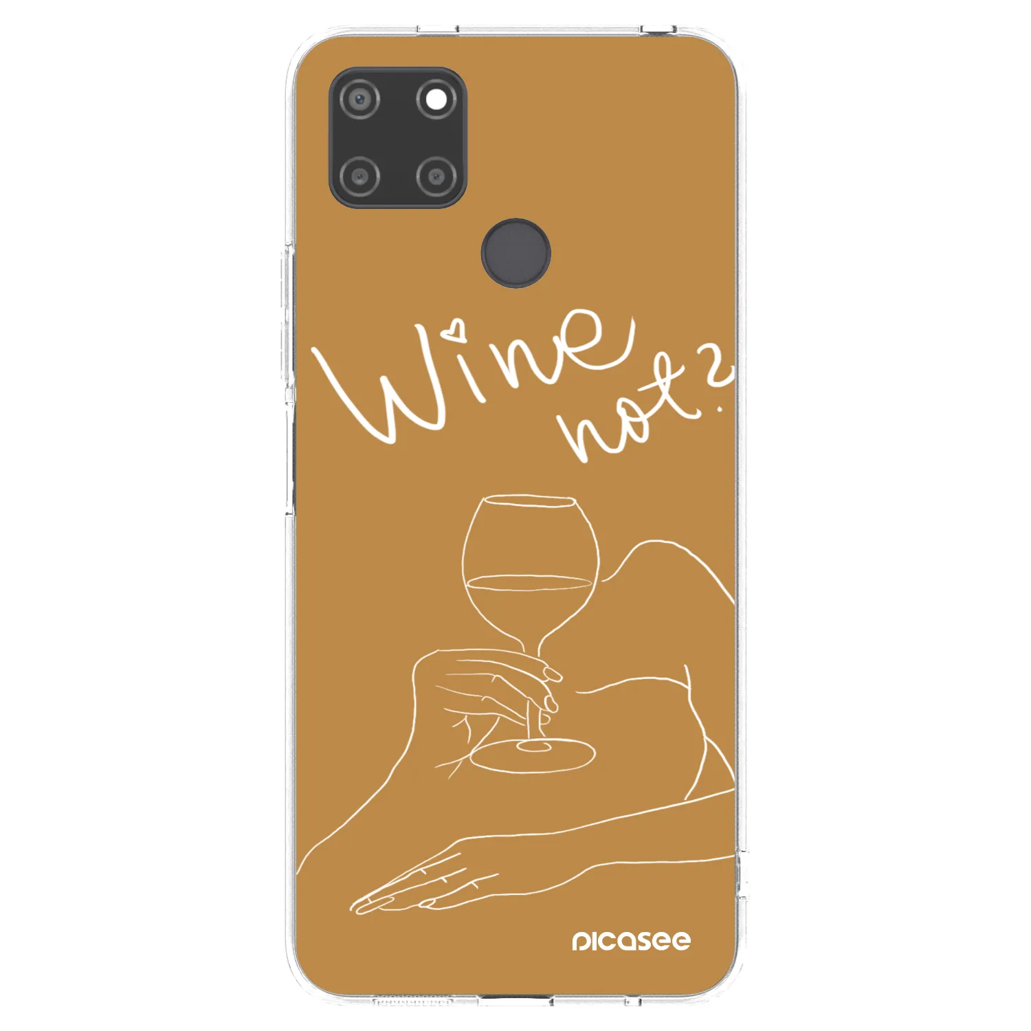 Picasee διαφανής θήκη σιλικόνης Realme C21Y - Wine not