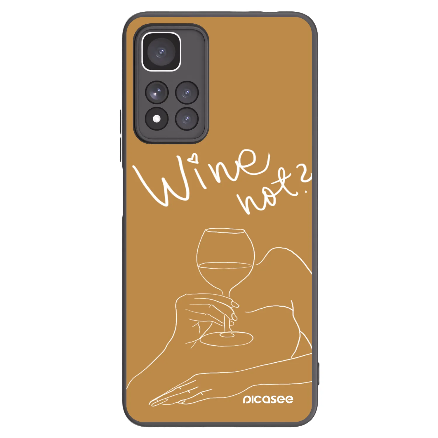 Picasee Μαύρη θήκη σιλικόνης για Xiaomi Redmi Note 11 Pro+ 5G - Wine not