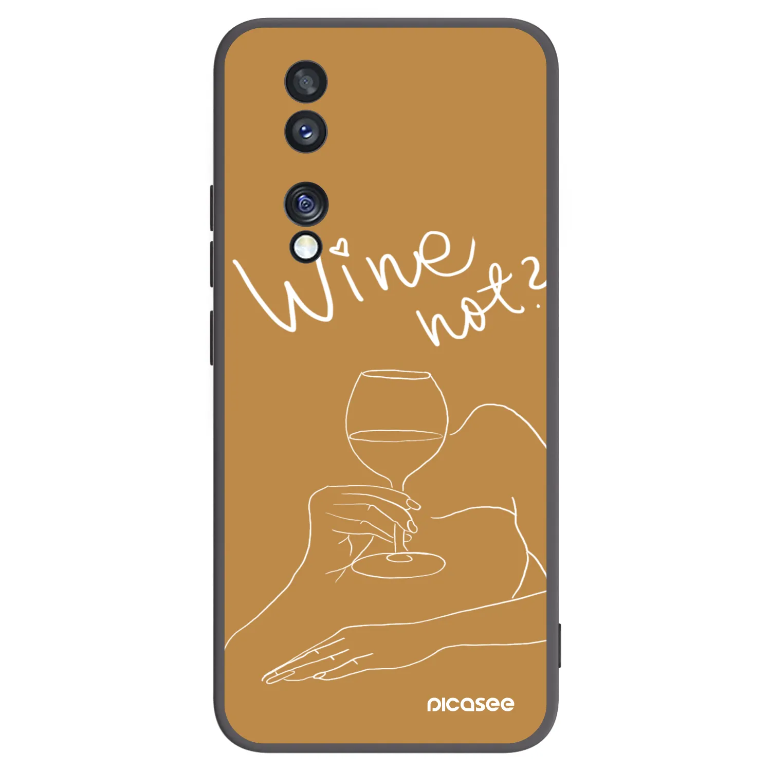 Picasee Μαύρη θήκη σιλικόνης για Honor 70 - Wine not