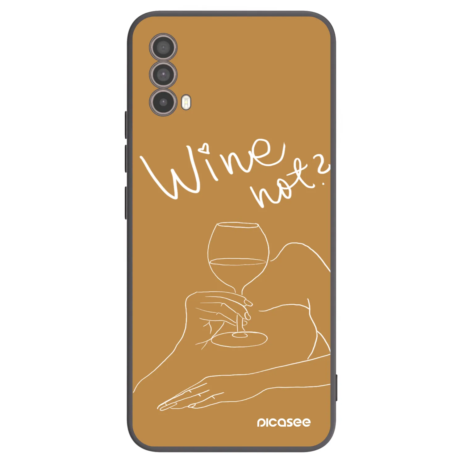 Picasee Μαύρη θήκη σιλικόνης για Motorola Moto E40 - Wine not
