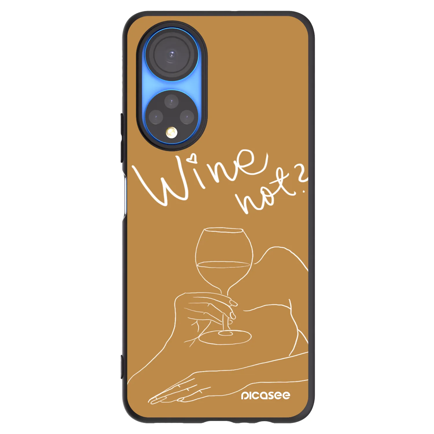 Picasee Μαύρη θήκη σιλικόνης για Honor X7 - Wine not