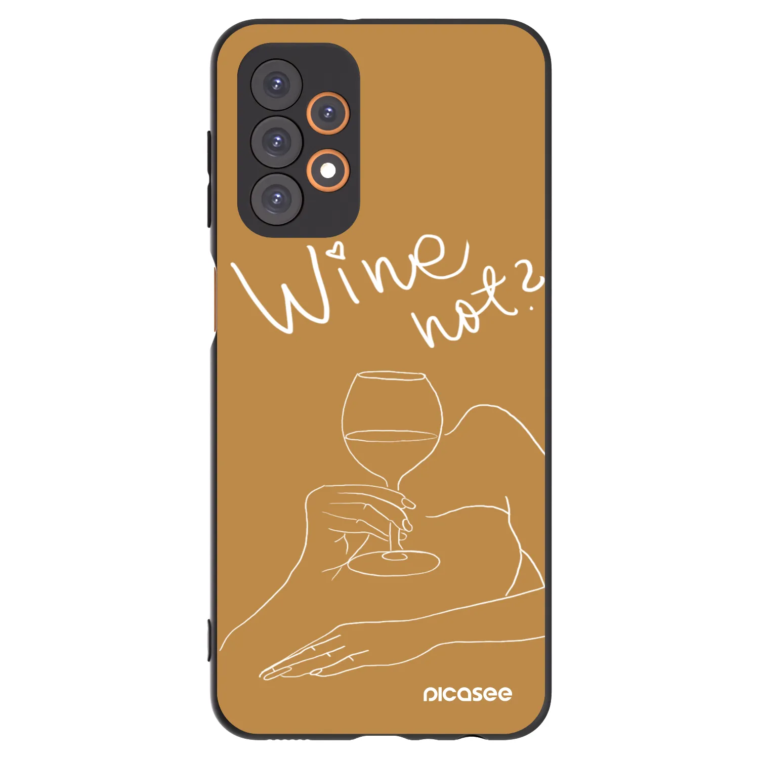 Picasee Μαύρη θήκη σιλικόνης για Samsung Galaxy A23 A235F 4G - Wine not