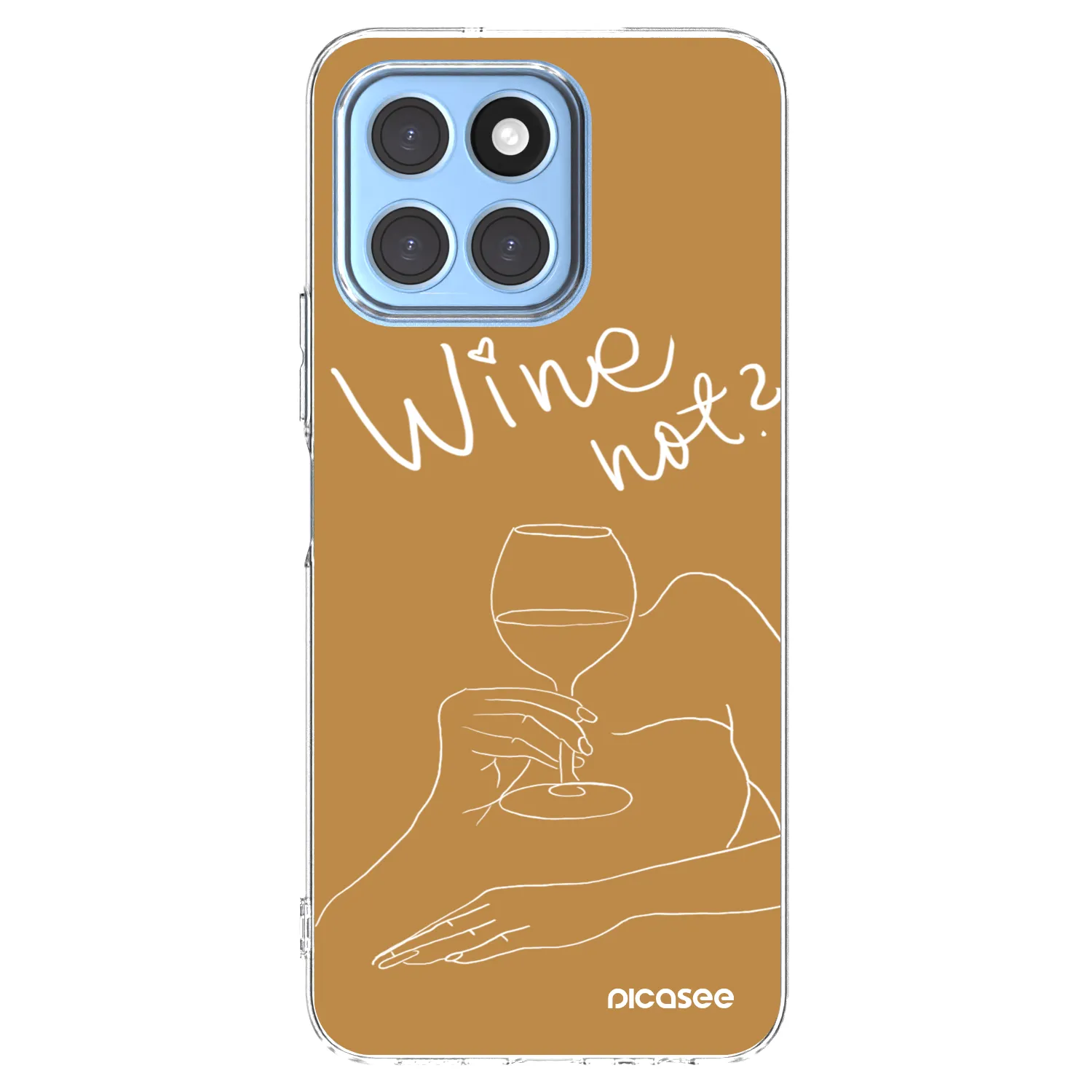 Picasee διαφανής θήκη σιλικόνης Honor X8 5G - Wine not