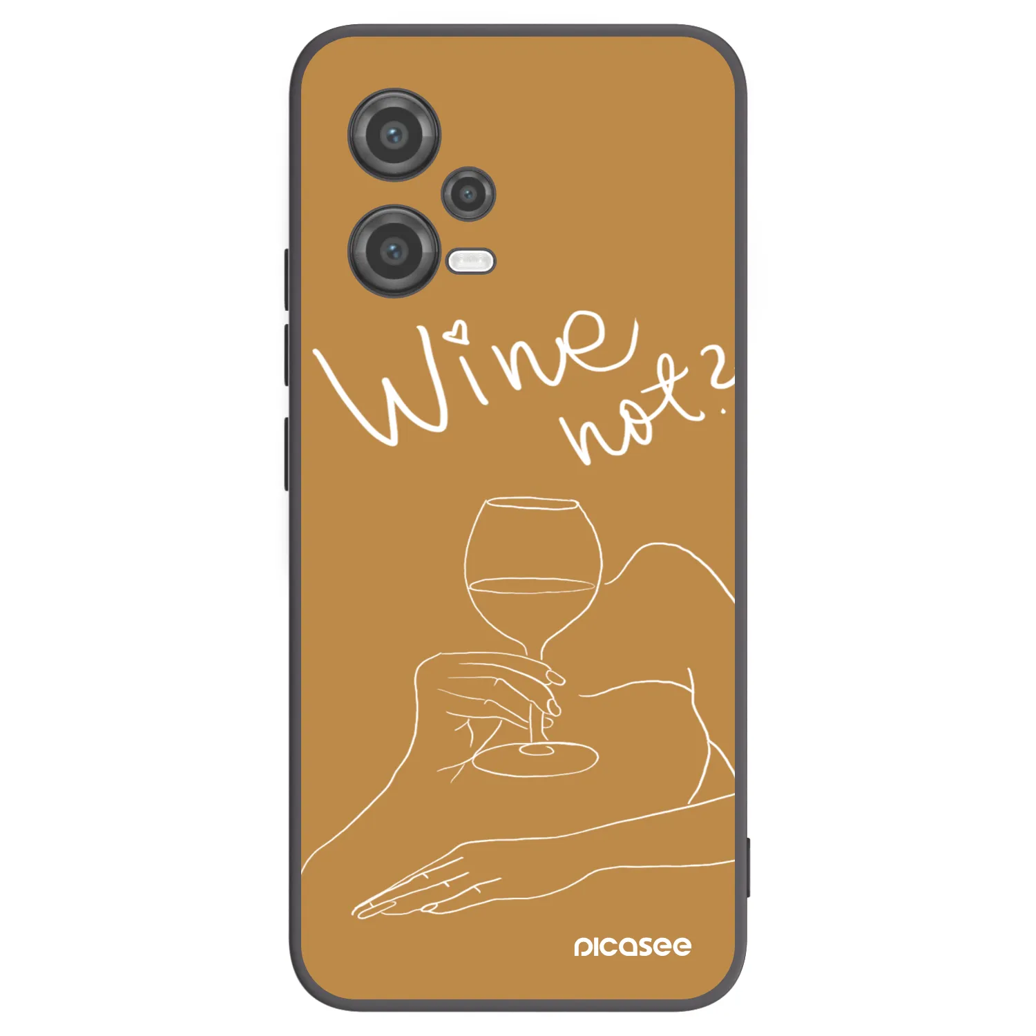 Picasee Μαύρη θήκη σιλικόνης για Xiaomi Poco X5 - Wine not