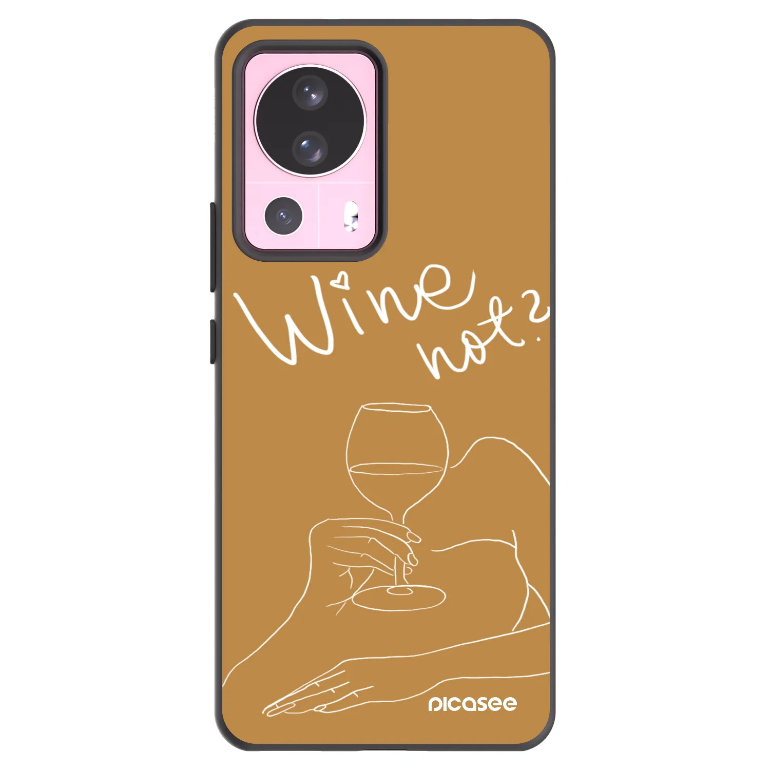 Picasee Μαύρη θήκη σιλικόνης για Xiaomi 13 Lite - Wine not