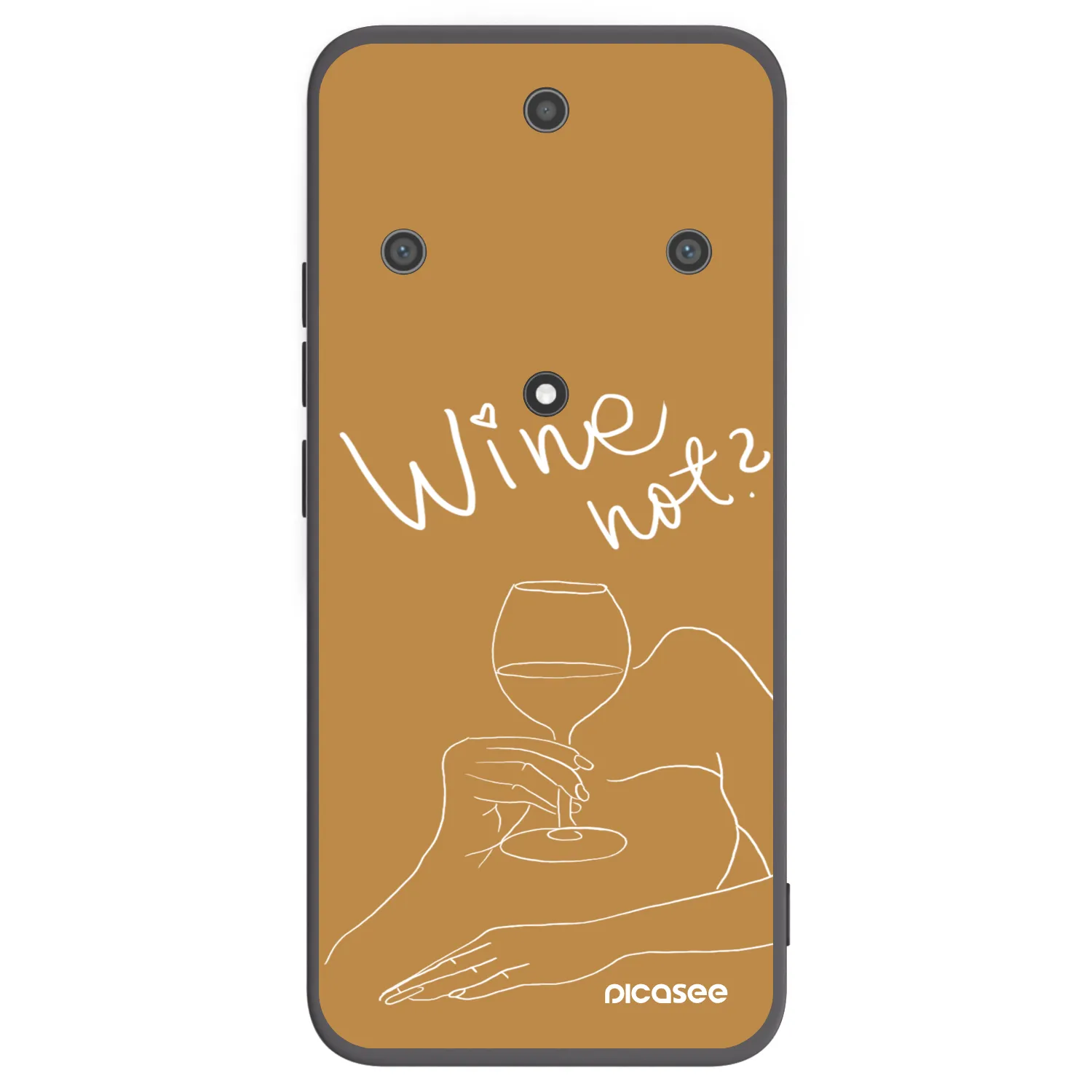 Picasee Μαύρη θήκη σιλικόνης για Honor Magic5 Lite 5G - Wine not