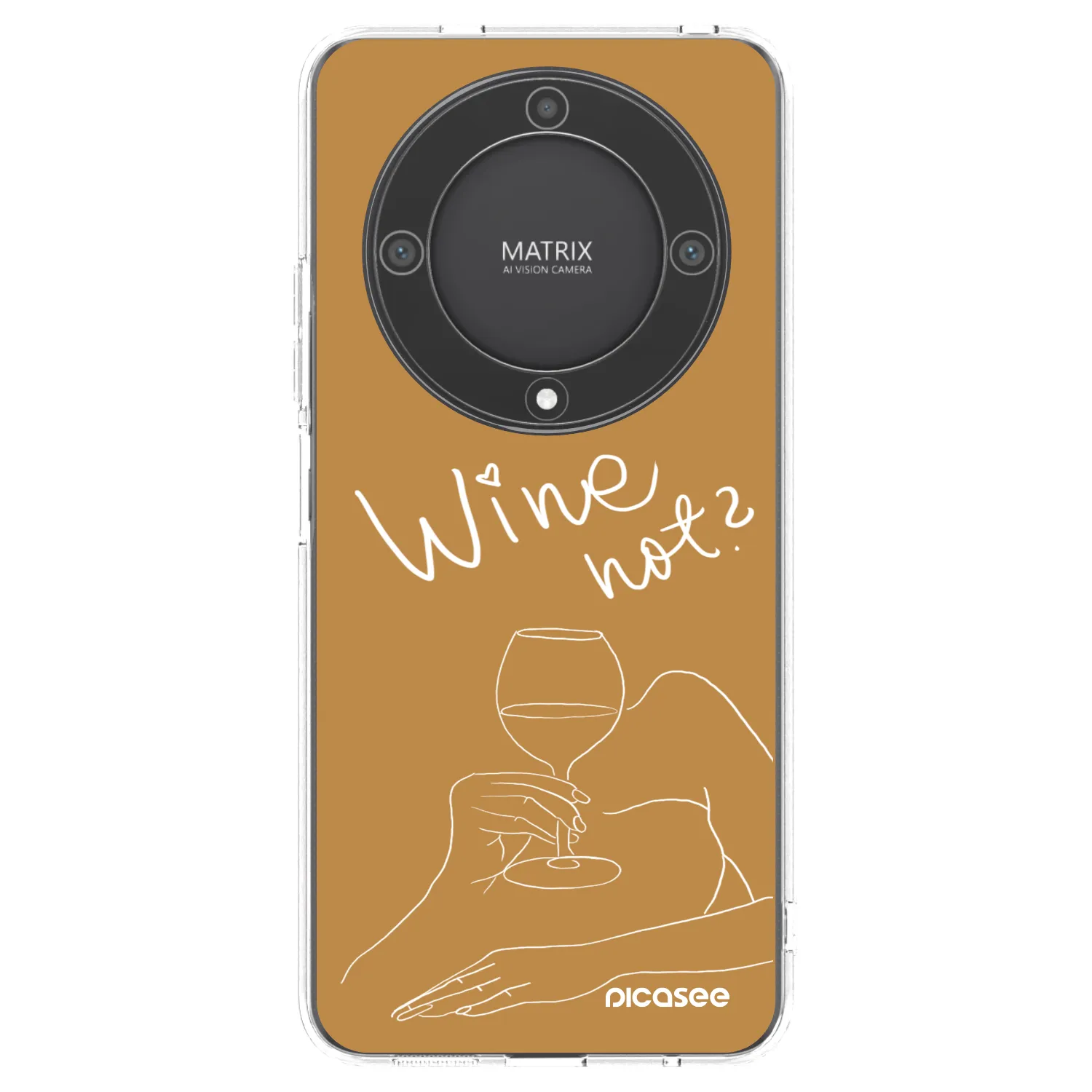 Picasee διαφανής θήκη σιλικόνης Honor Magic5 Lite 5G - Wine not