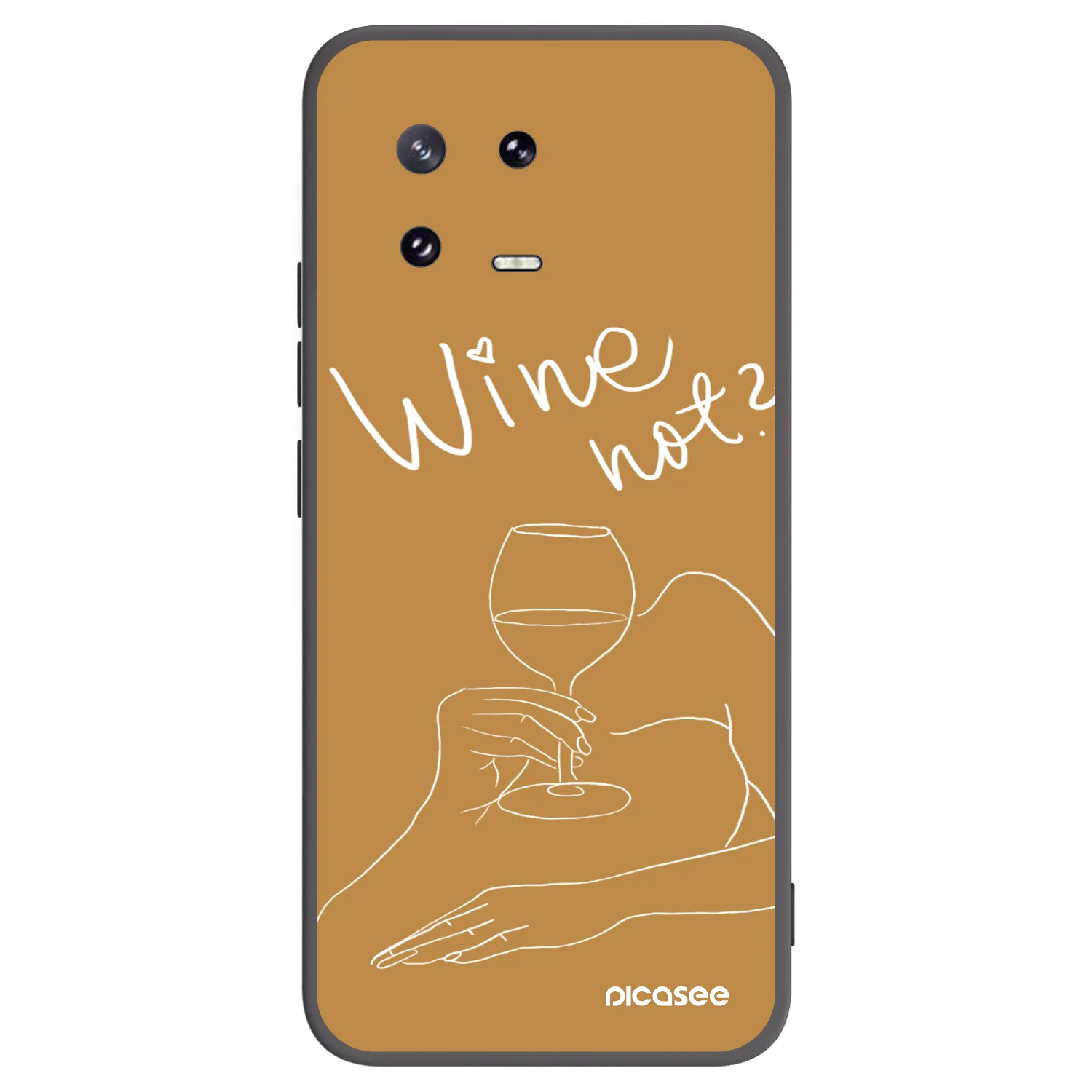 Picasee Μαύρη θήκη σιλικόνης για Xiaomi 13 Pro - Wine not