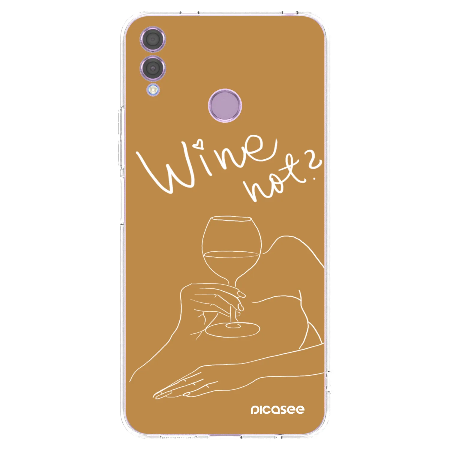 Picasee διαφανής θήκη σιλικόνης Honor 8X - Wine not