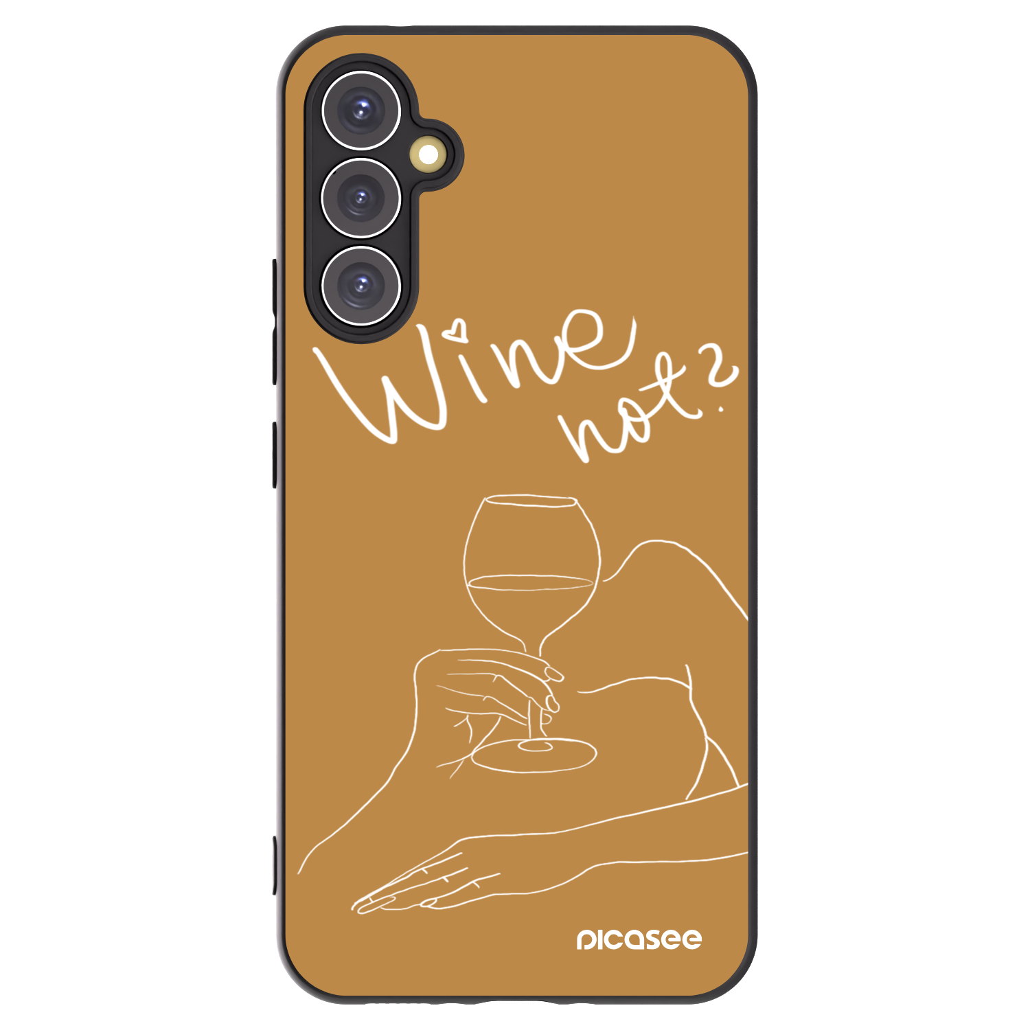 Picasee Μαύρη θήκη σιλικόνης για Samsung Galaxy A34 5G A346B - Wine not