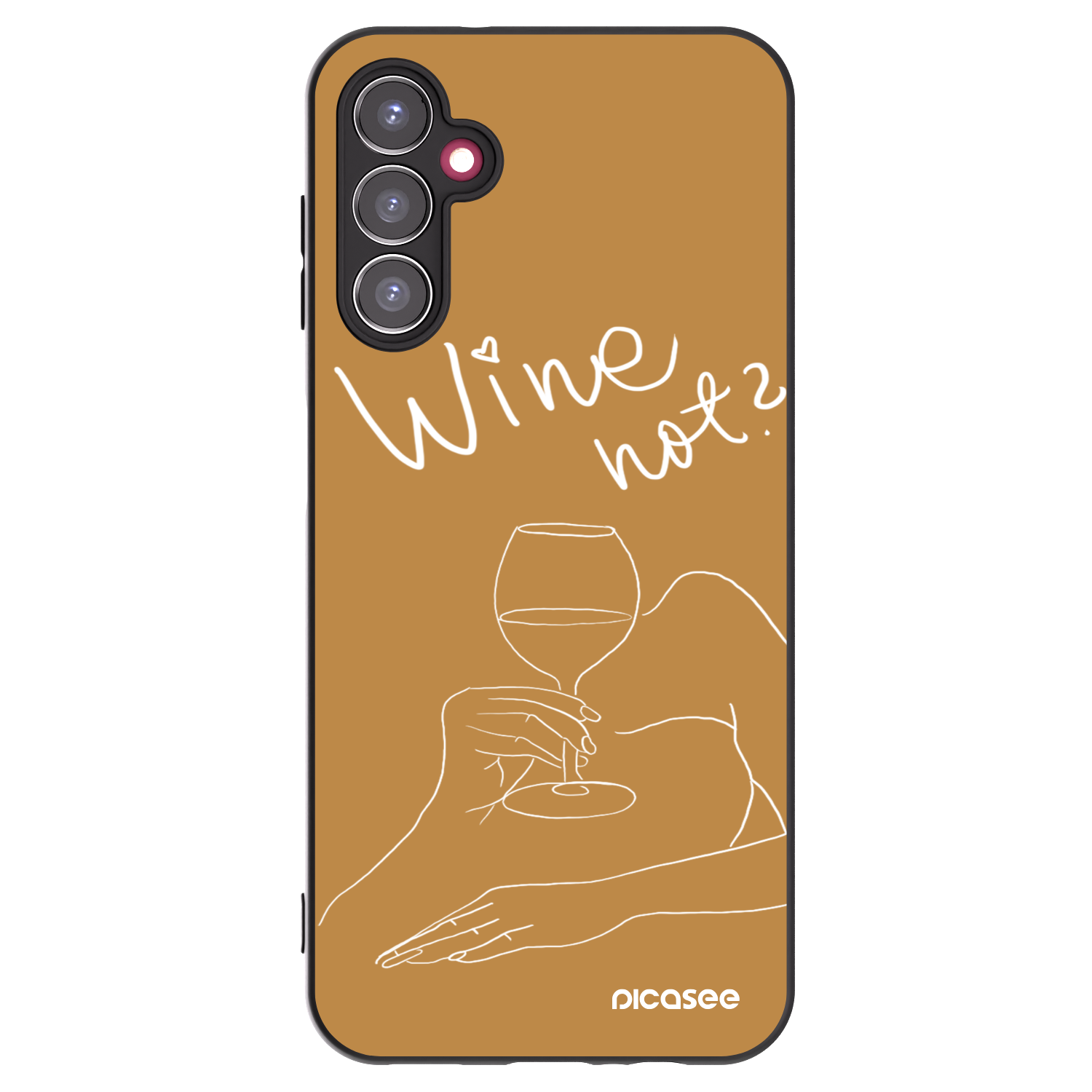 Picasee Μαύρη θήκη σιλικόνης για Samsung Galaxy A14 5G A146P - Wine not