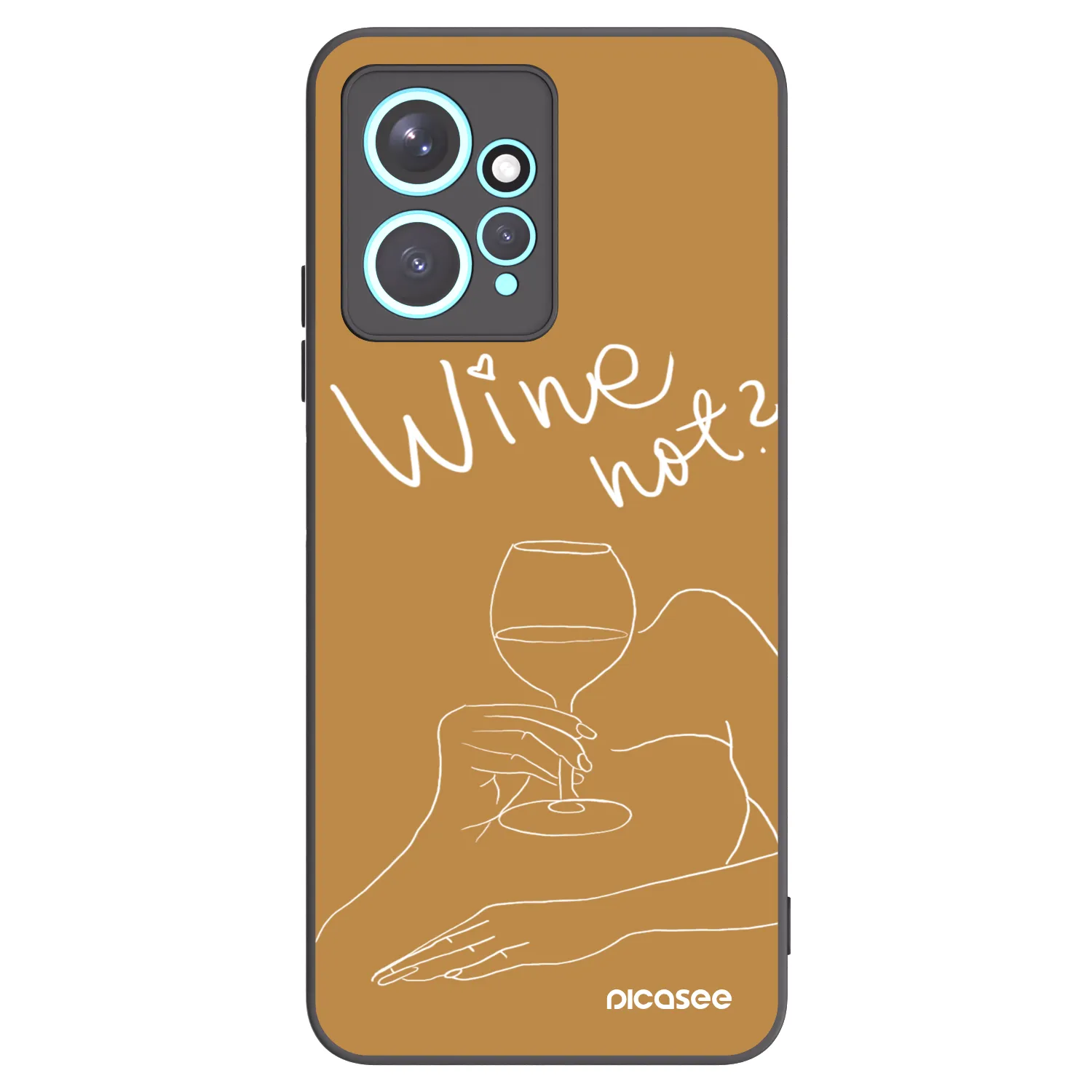 Picasee Μαύρη θήκη σιλικόνης για Xiaomi Redmi Note 12 4G - Wine not