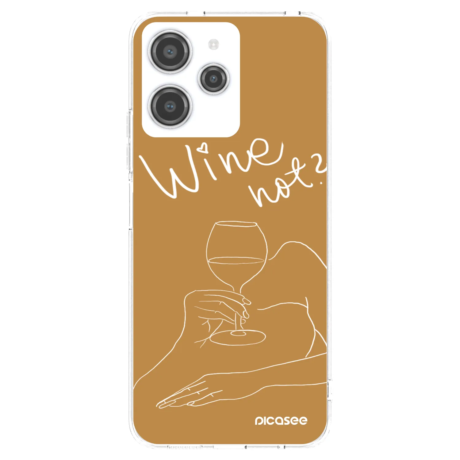 Picasee διαφανής θήκη σιλικόνης Xiaomi Redmi 12 4G - Wine not