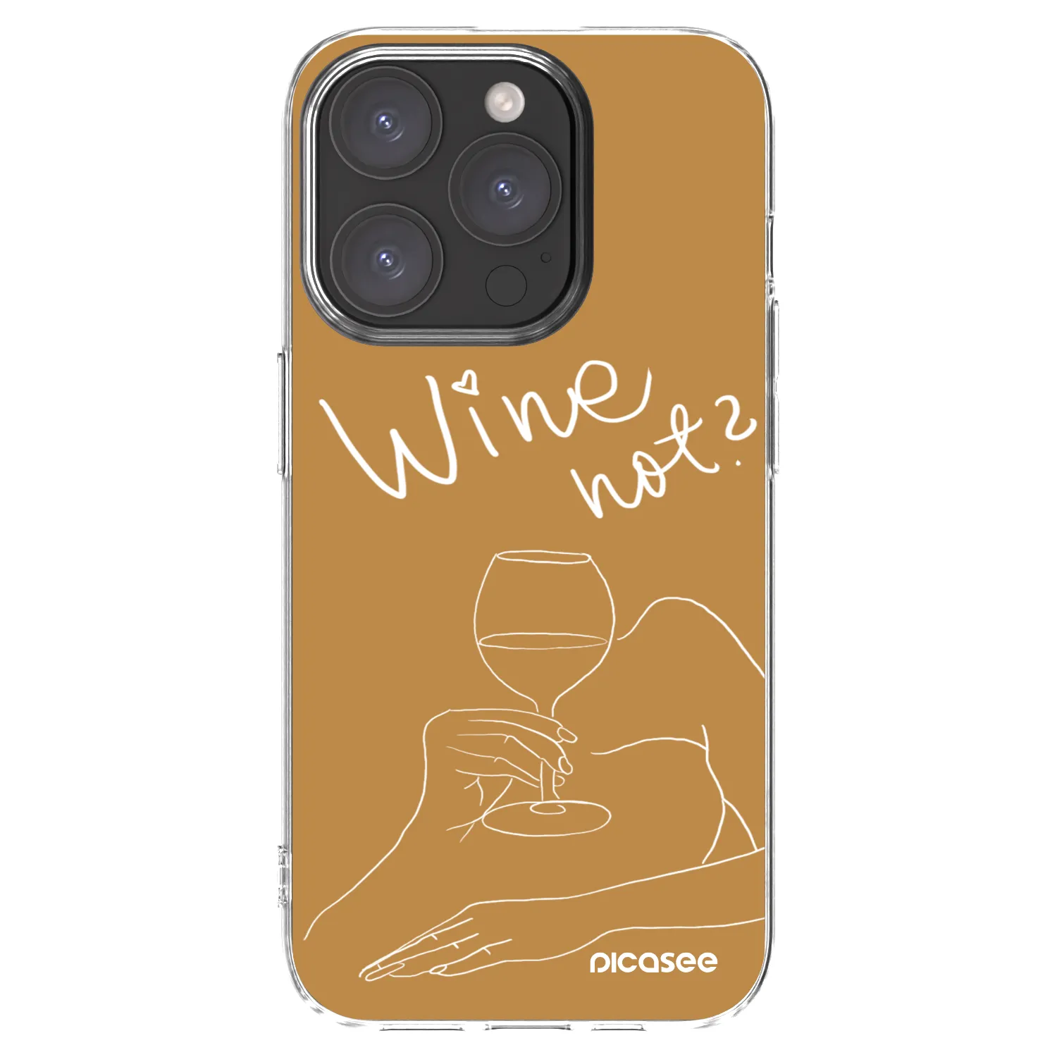 Picasee διαφανής θήκη σιλικόνης Apple iPhone 15 Pro - Wine not