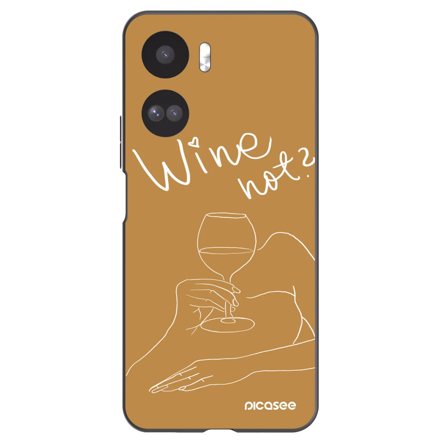 Picasee Μαύρη θήκη σιλικόνης για Honor 90 Lite 5G - Wine not