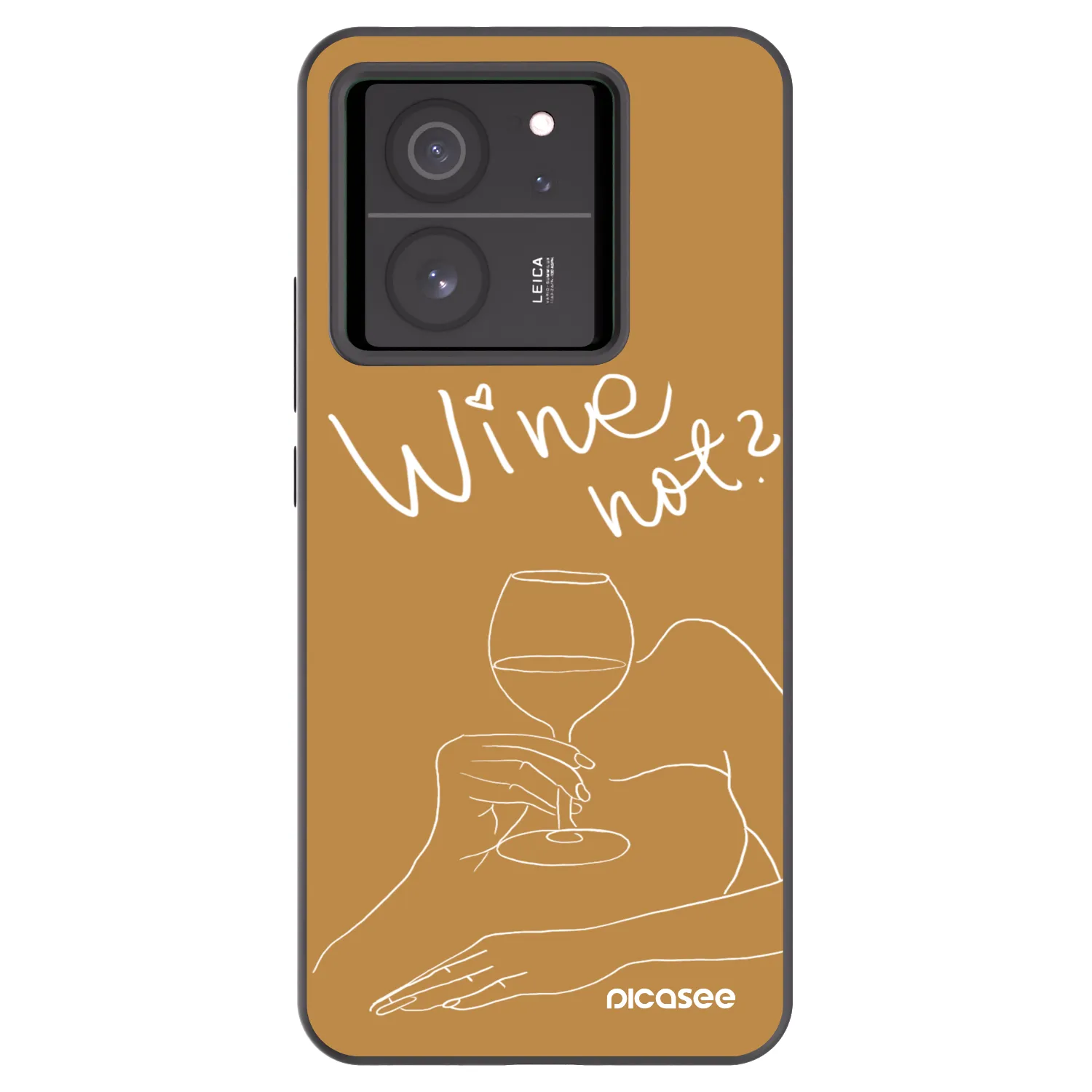 Picasee Μαύρη θήκη σιλικόνης για Xiaomi 13T Pro - Wine not