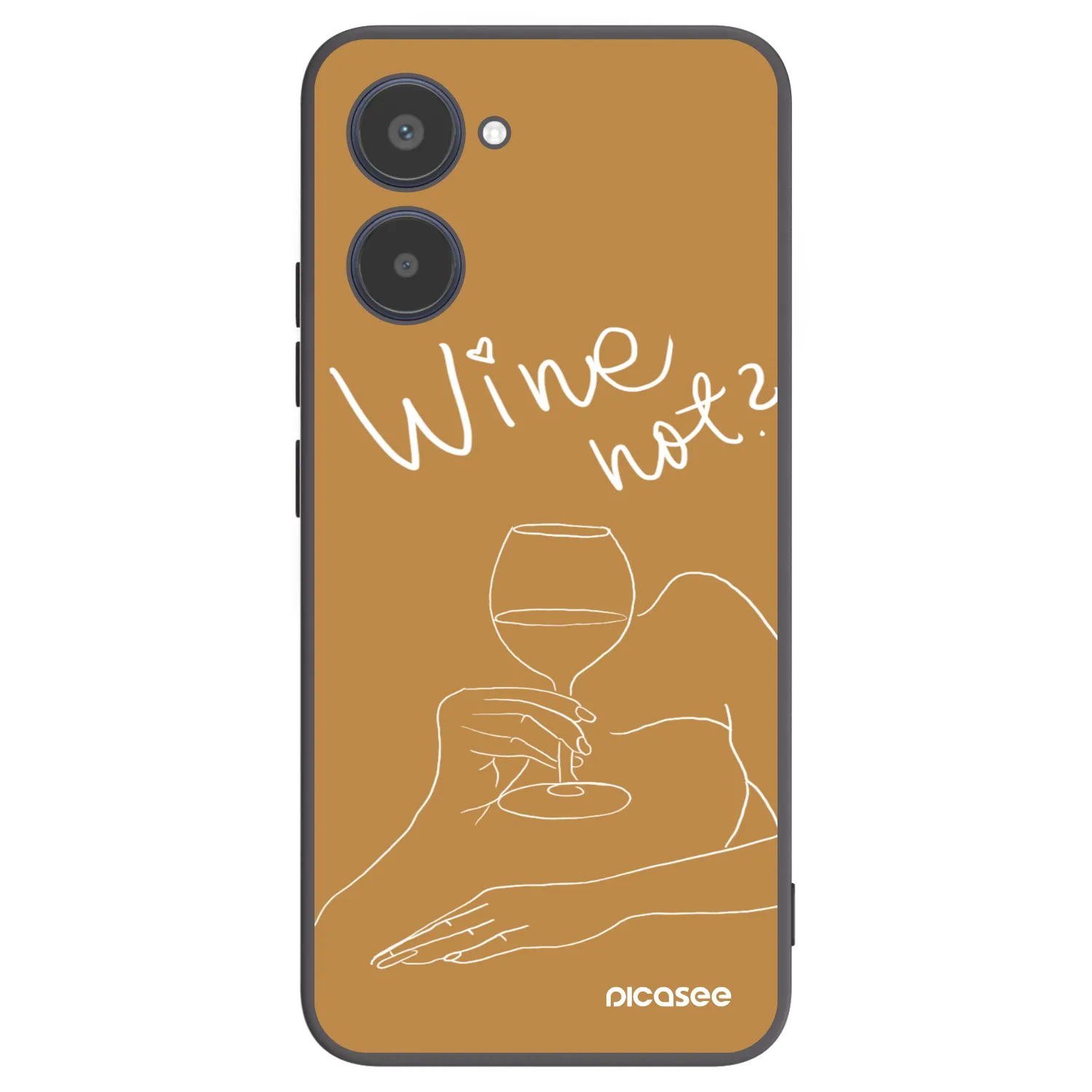 Picasee Μαύρη θήκη σιλικόνης για Realme 10 4G - Wine not