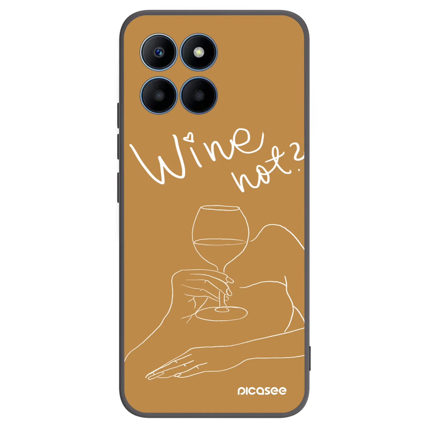 Picasee Μαύρη θήκη σιλικόνης για Honor 70 Lite - Wine not
