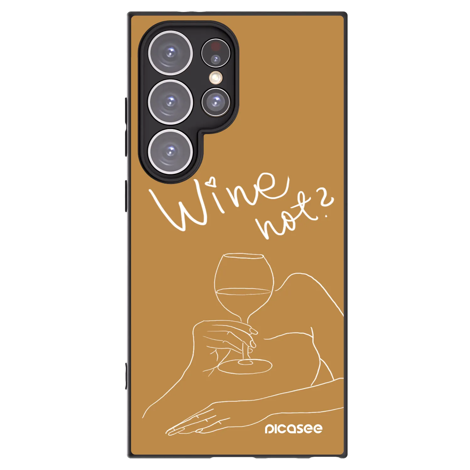Picasee Μαύρη θήκη σιλικόνης για Samsung Galaxy S24 Ultra S928B 5G - Wine not