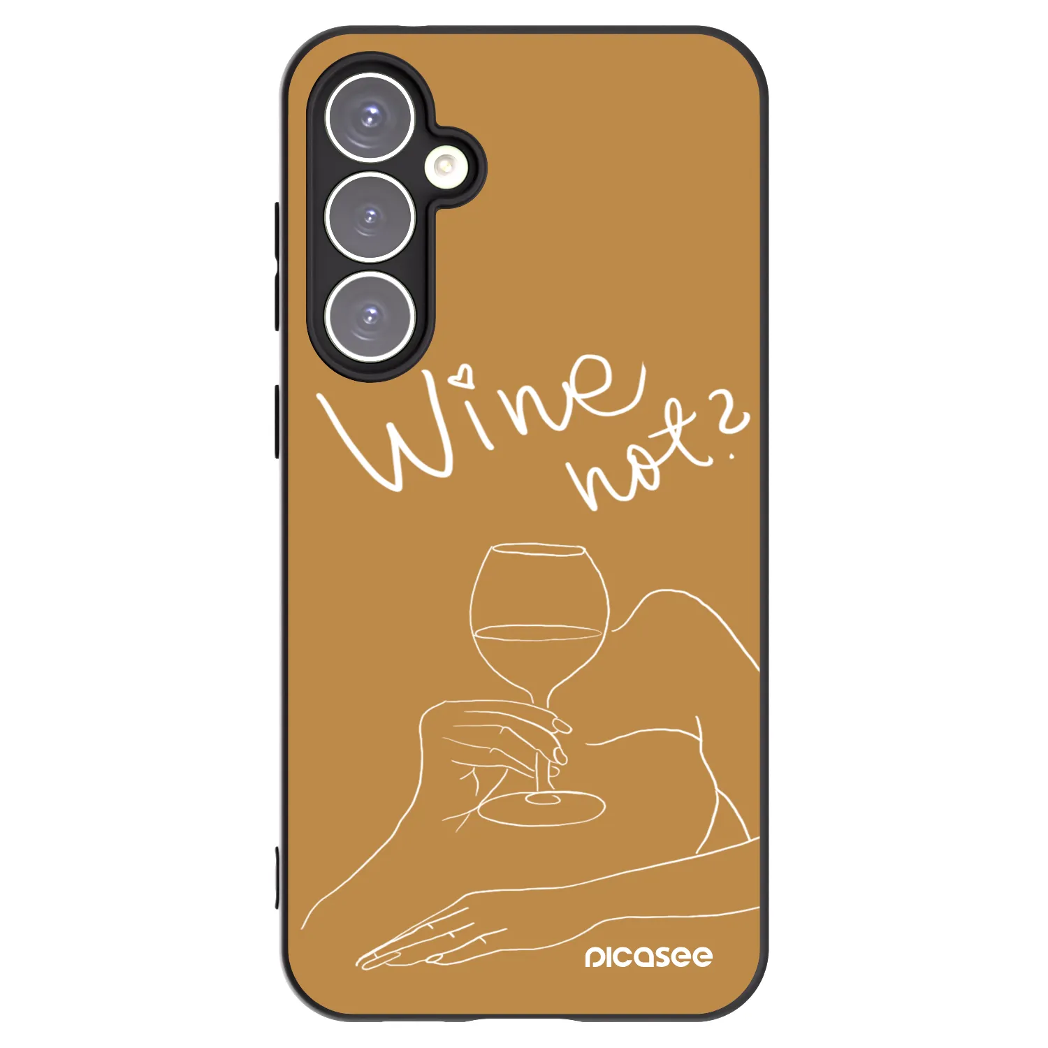 Picasee Μαύρη θήκη σιλικόνης για Samsung Galaxy S23 FE S711B - Wine not