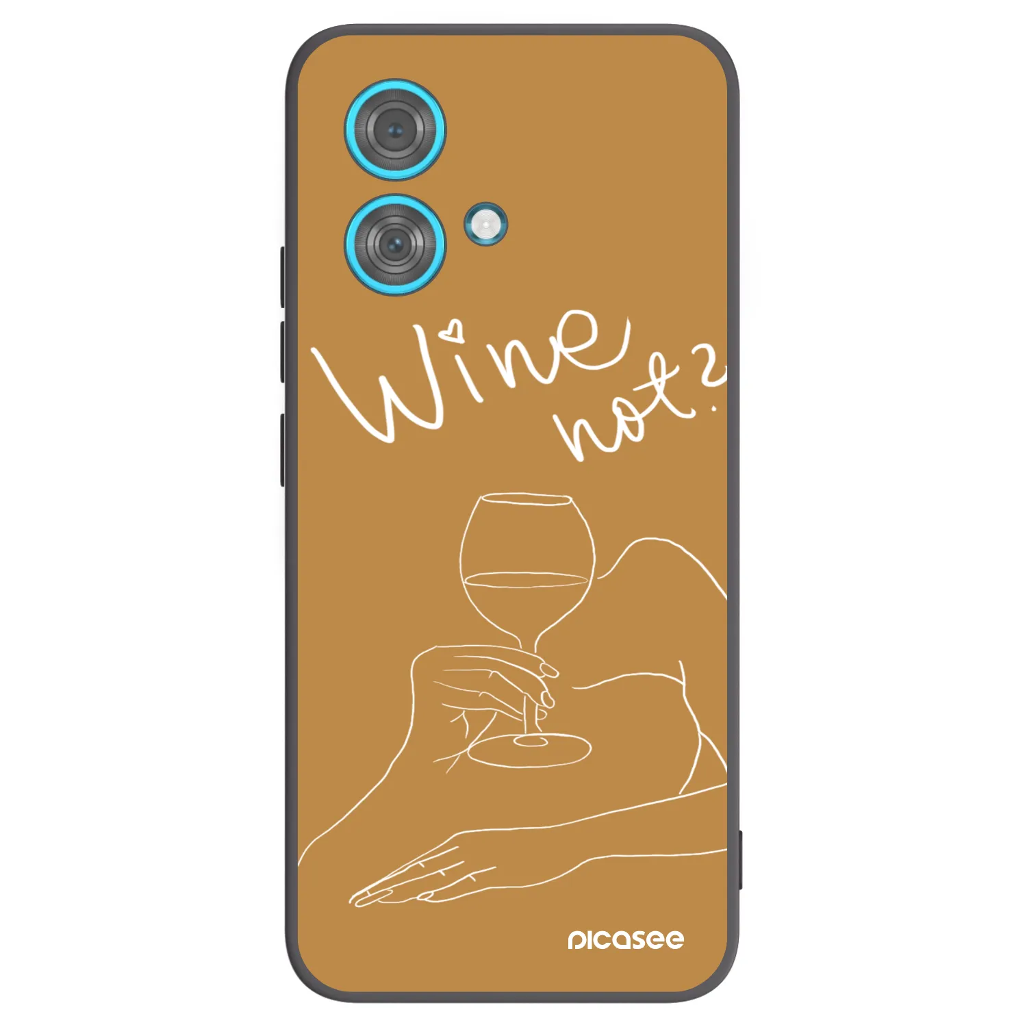 Picasee Μαύρη θήκη σιλικόνης για Motorola Edge 40 Neo - Wine not