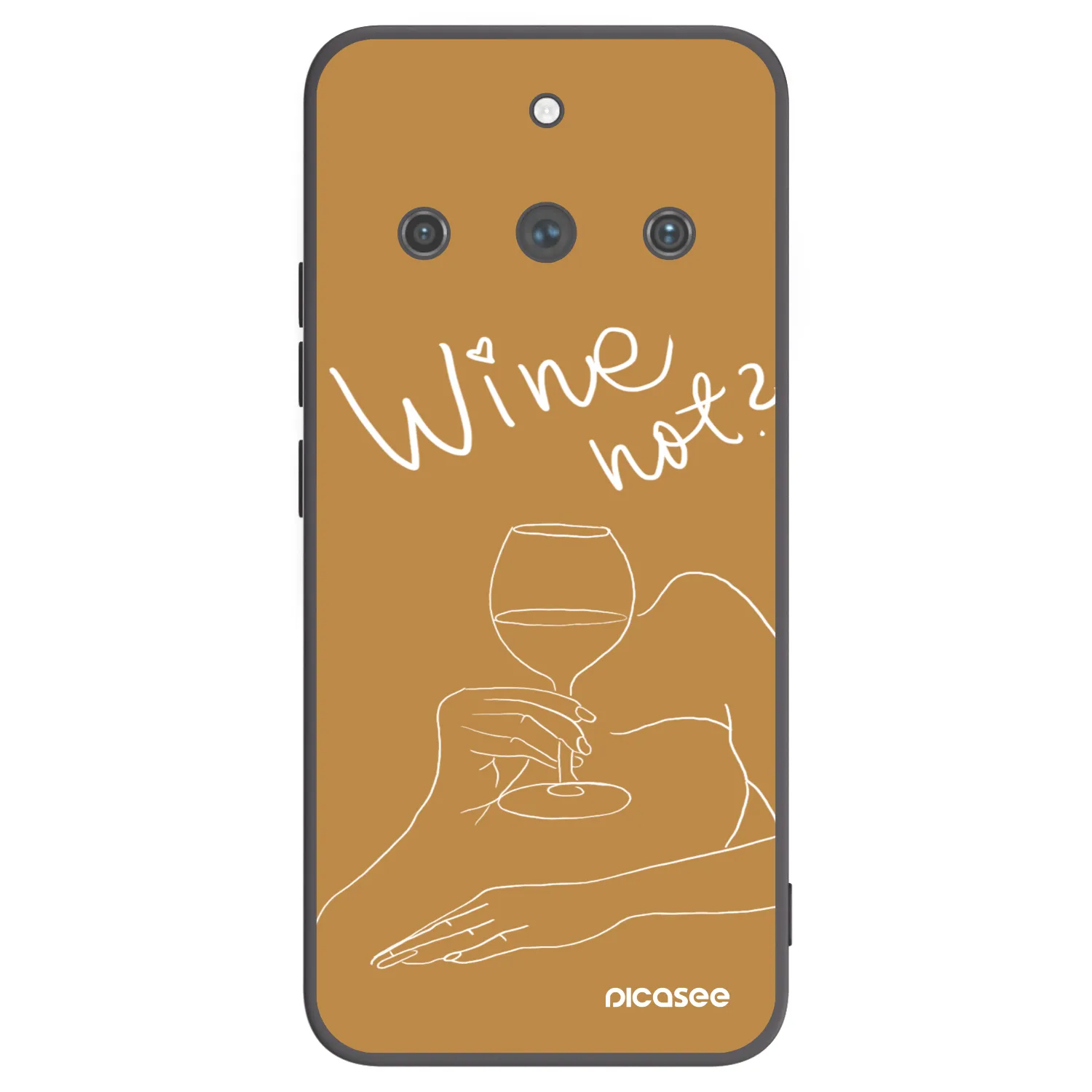 Picasee Μαύρη θήκη σιλικόνης για Realme 11 Pro+ - Wine not
