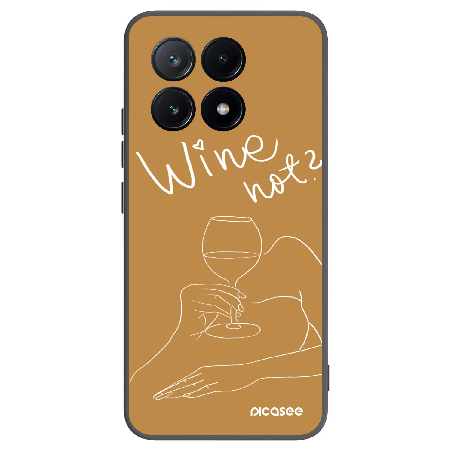 Picasee Μαύρη θήκη σιλικόνης για Xiaomi Poco X6 Pro - Wine not