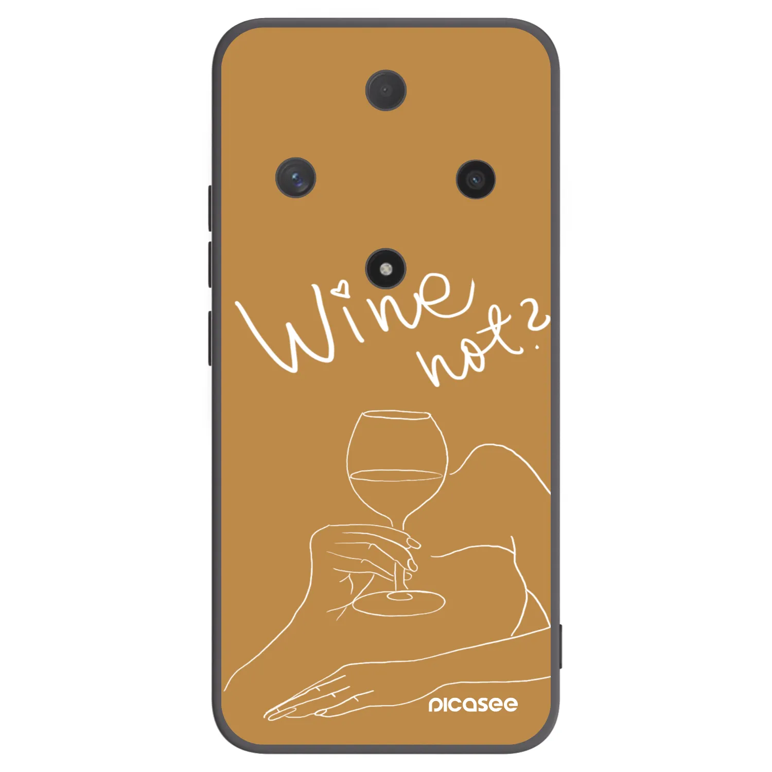 Picasee Μαύρη θήκη σιλικόνης για Honor Magic6 Lite 5G - Wine not