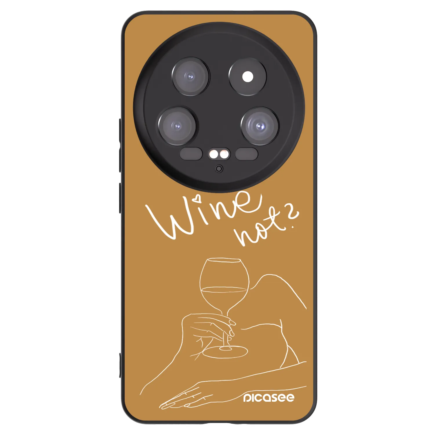 Picasee Μαύρη θήκη σιλικόνης για Xiaomi 14 Ultra - Wine not