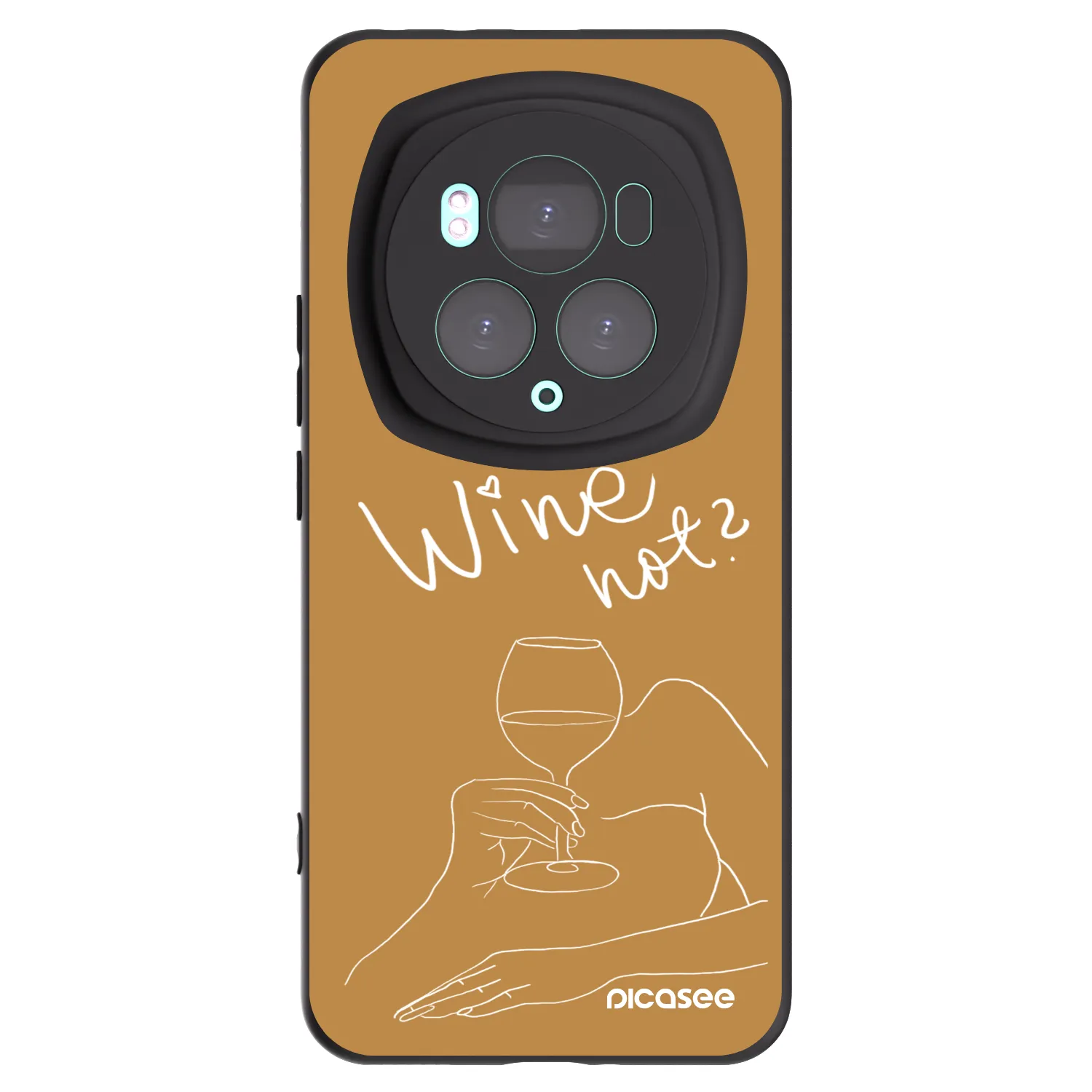 Picasee Μαύρη θήκη σιλικόνης για Honor Magic6 Pro - Wine not