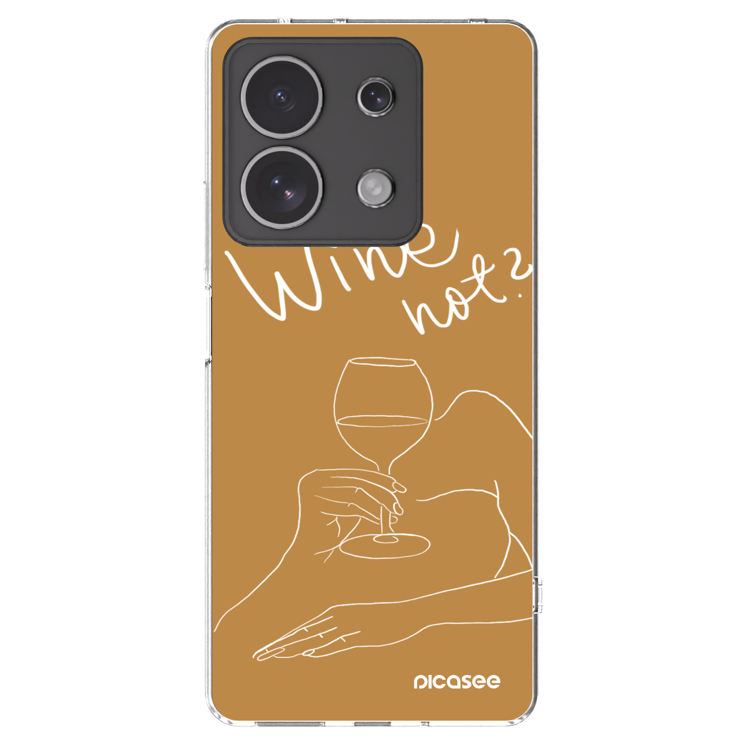 Picasee διαφανής θήκη σιλικόνης Xiaomi Redmi Note 13 4G - Wine not