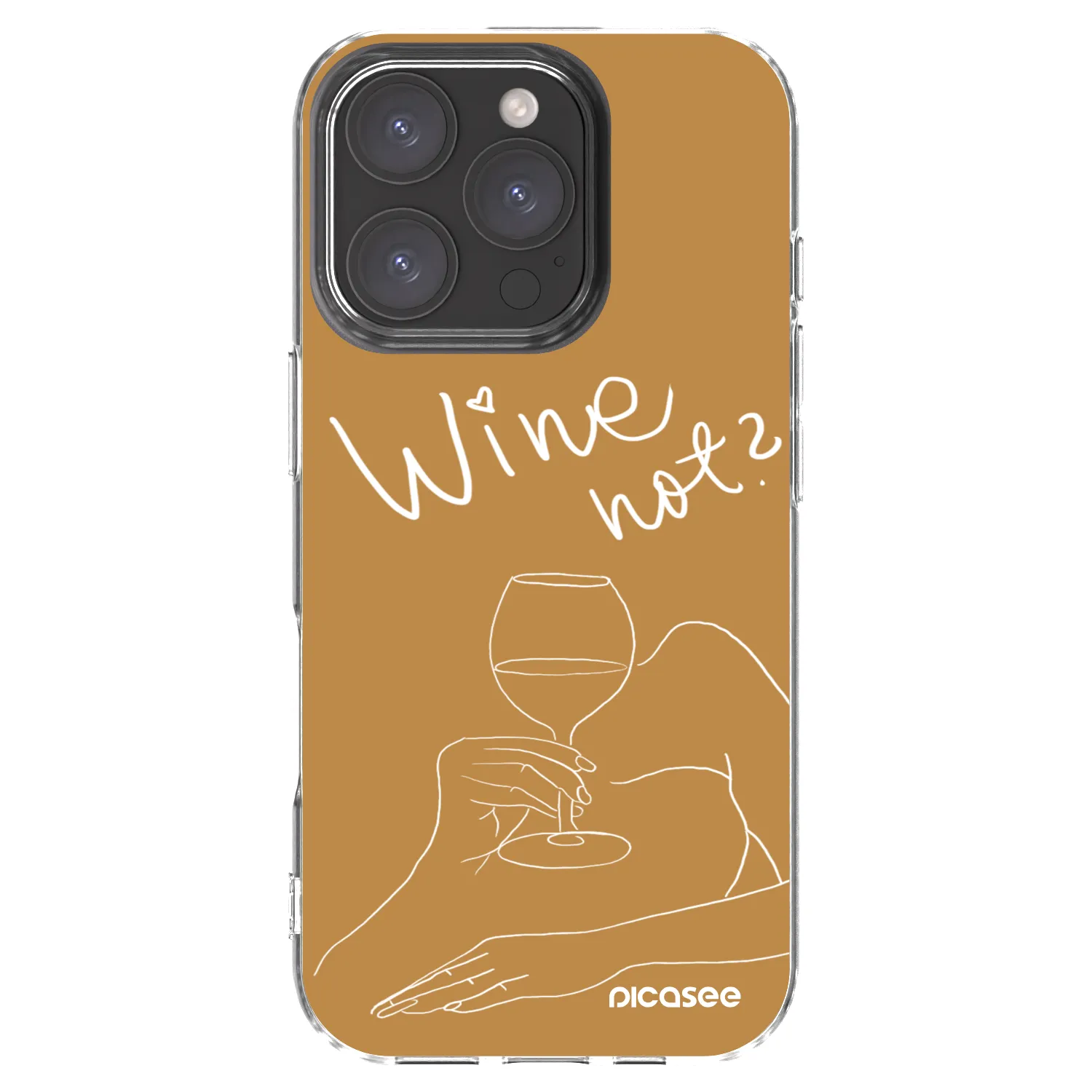 Picasee διαφανής θήκη σιλικόνης Apple iPhone 16 Pro - Wine not