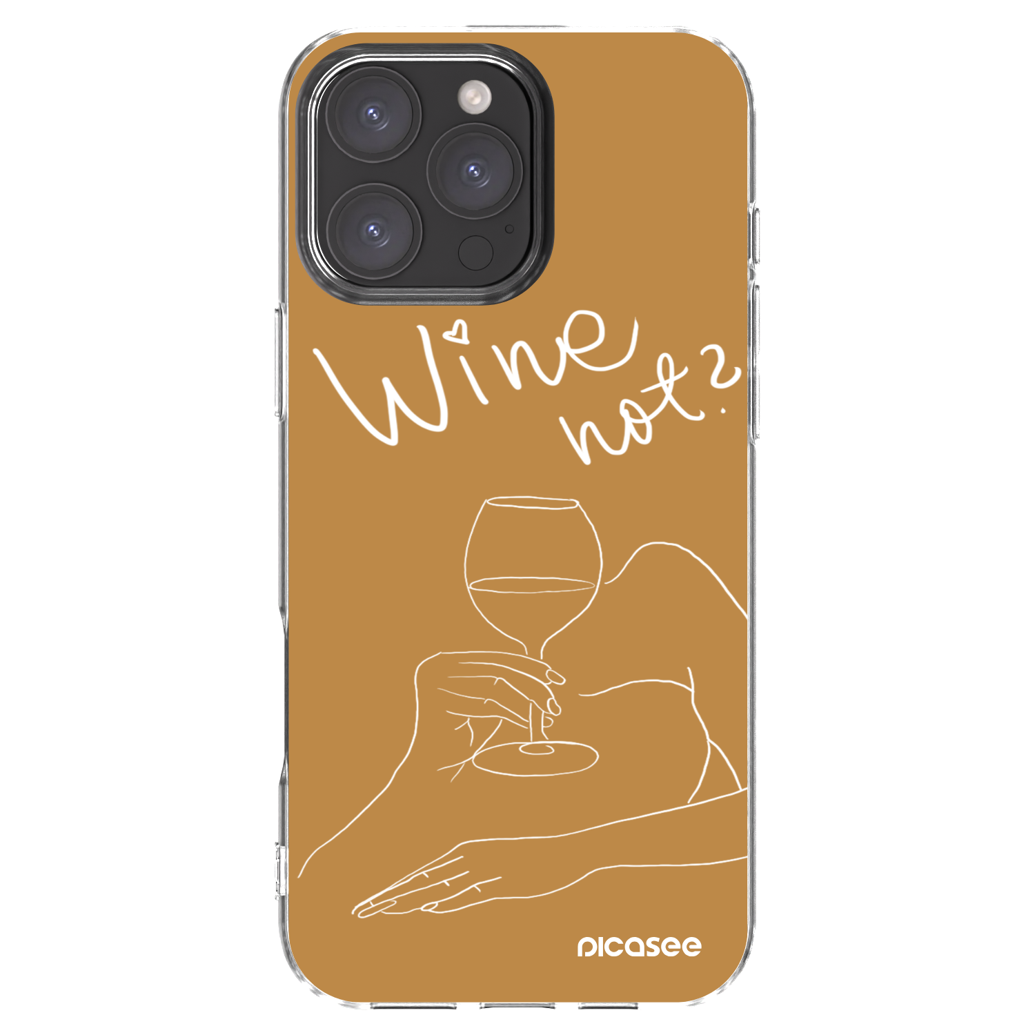 Picasee διαφανής θήκη σιλικόνης Apple iPhone 16 Pro Max - Wine not