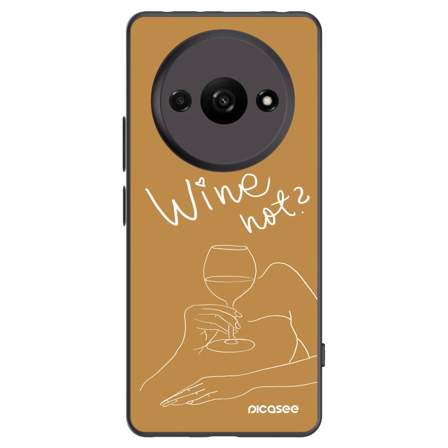 Picasee Μαύρη θήκη σιλικόνης για Xiaomi Redmi A3 - Wine not