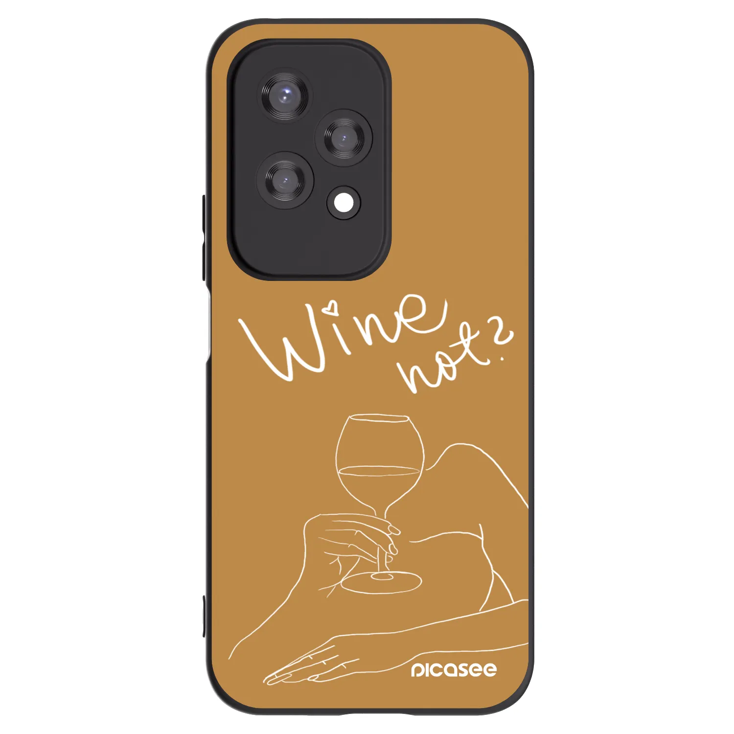Picasee Μαύρη θήκη σιλικόνης για Honor 200 Lite - Wine not