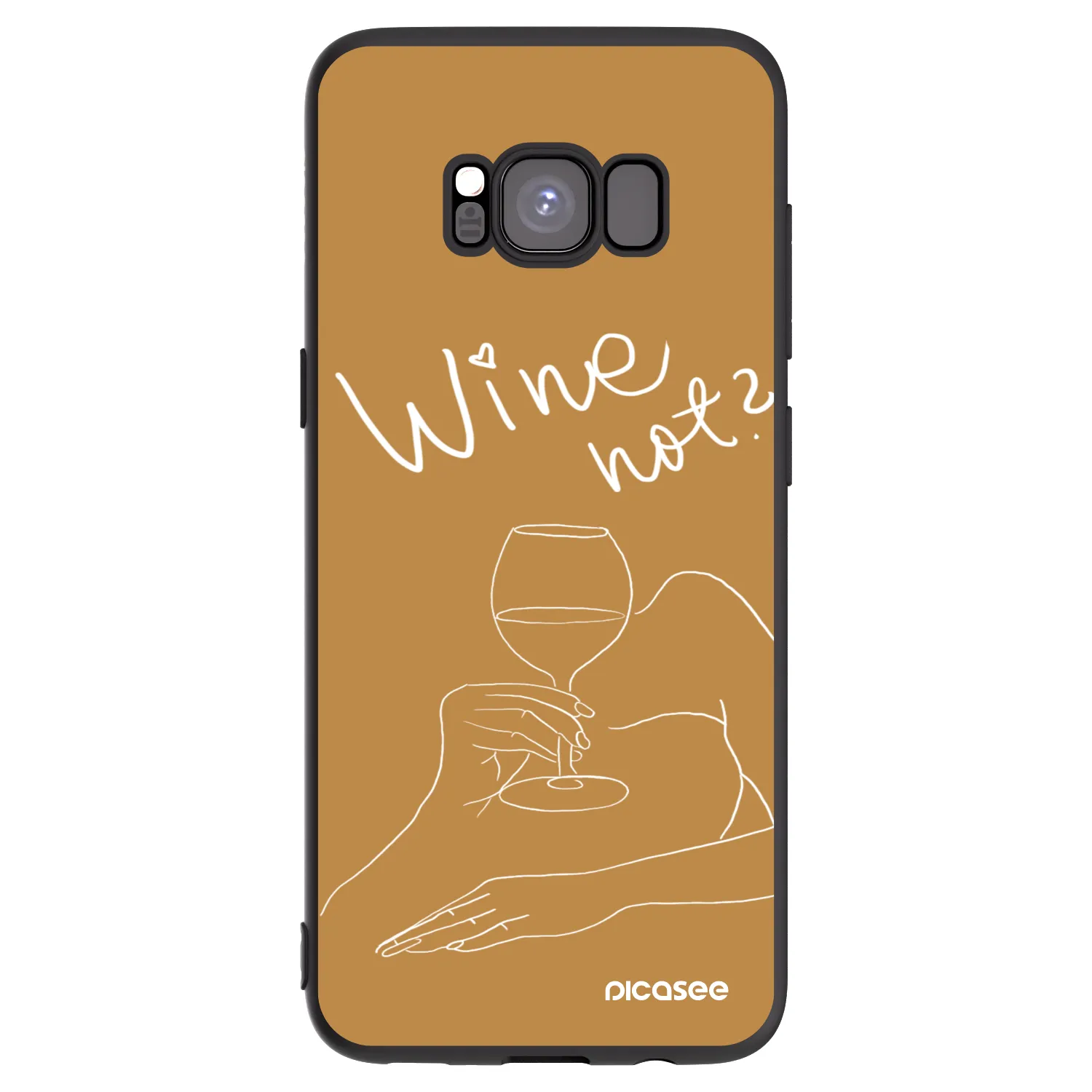 Picasee Μαύρη θήκη σιλικόνης για Samsung Galaxy S8 G950F - Wine not