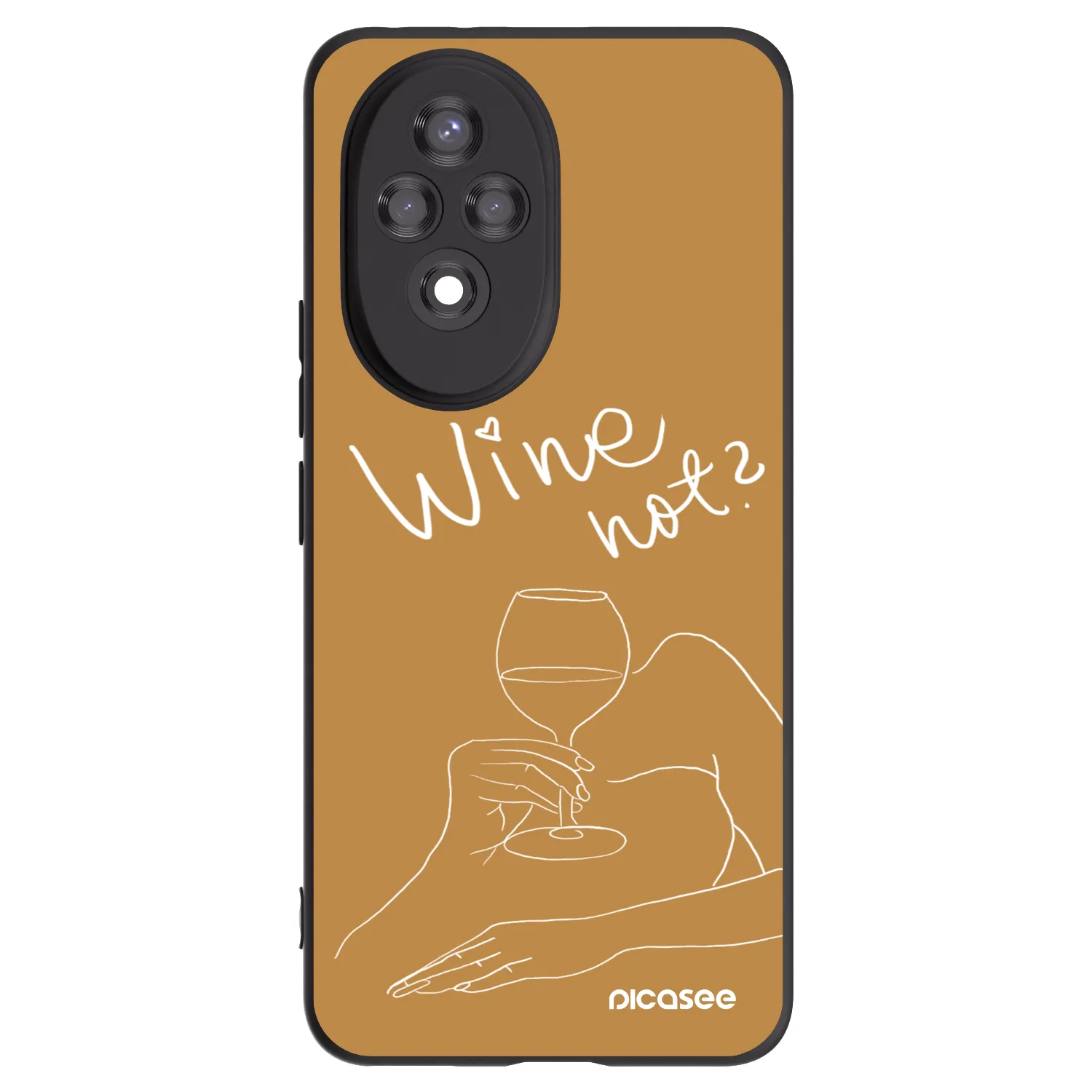 Picasee Μαύρη θήκη σιλικόνης για Honor 200 Pro 5G - Wine not