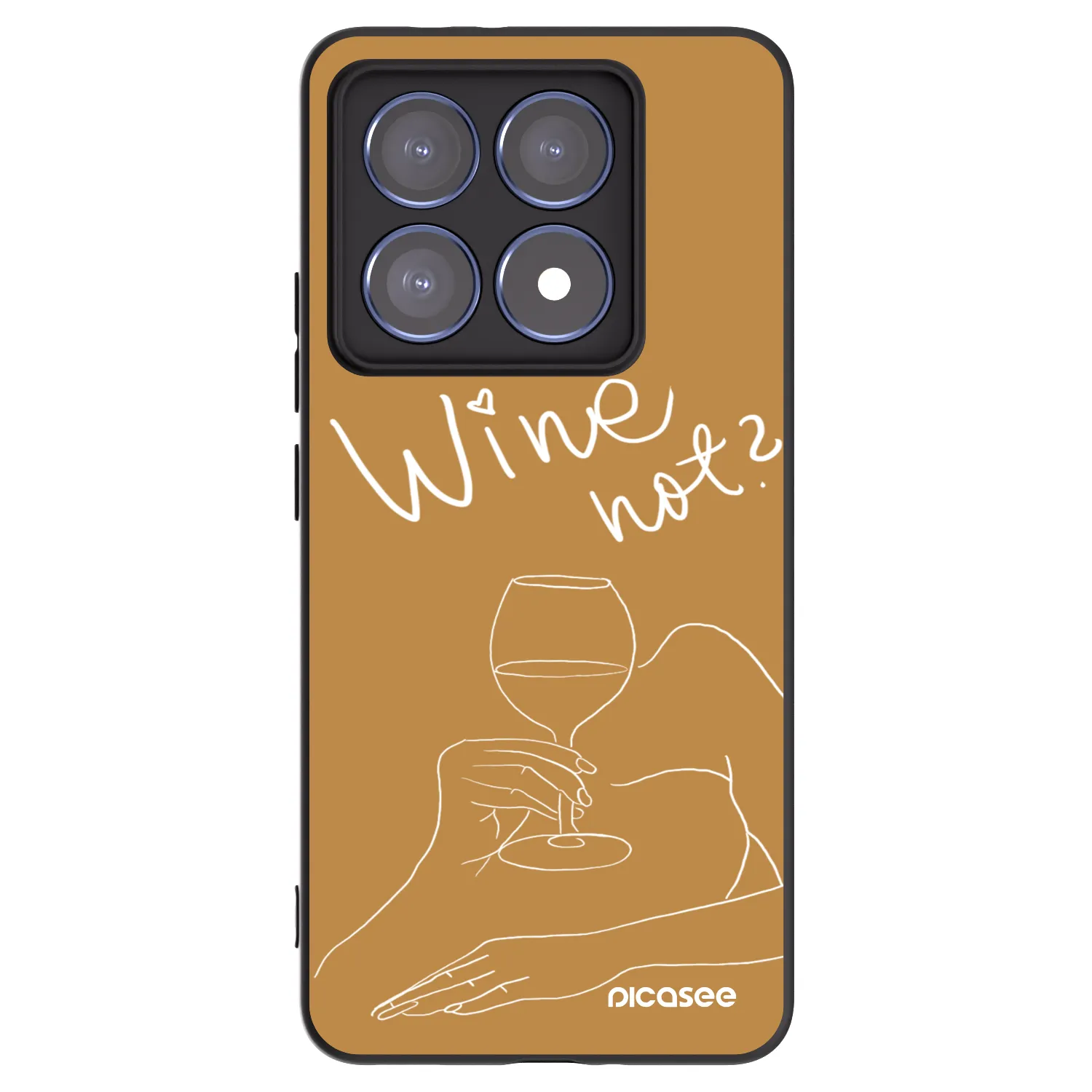 Picasee Μαύρη θήκη σιλικόνης για Xiaomi 14T Pro - Wine not