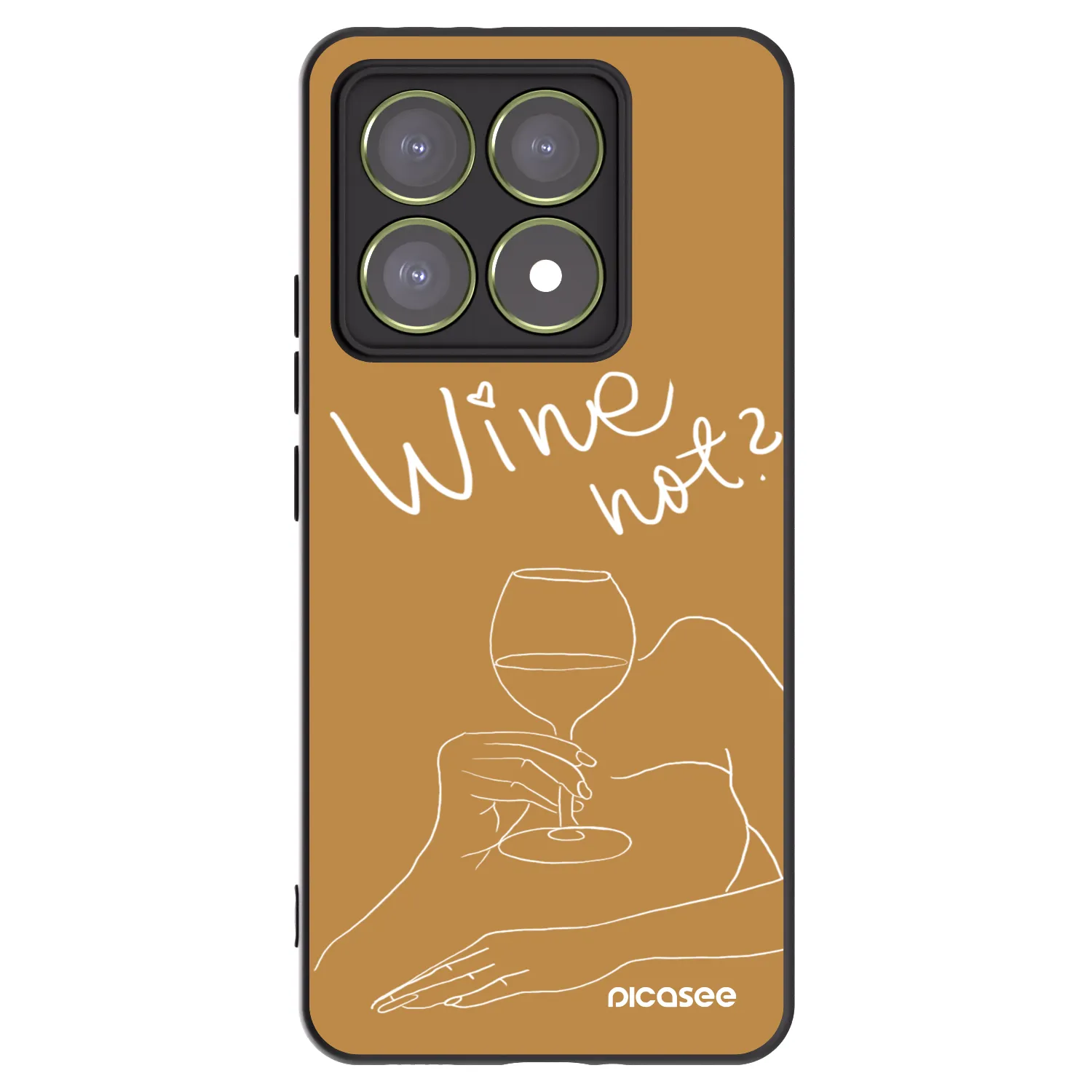 Picasee Μαύρη θήκη σιλικόνης για Xiaomi 14T - Wine not