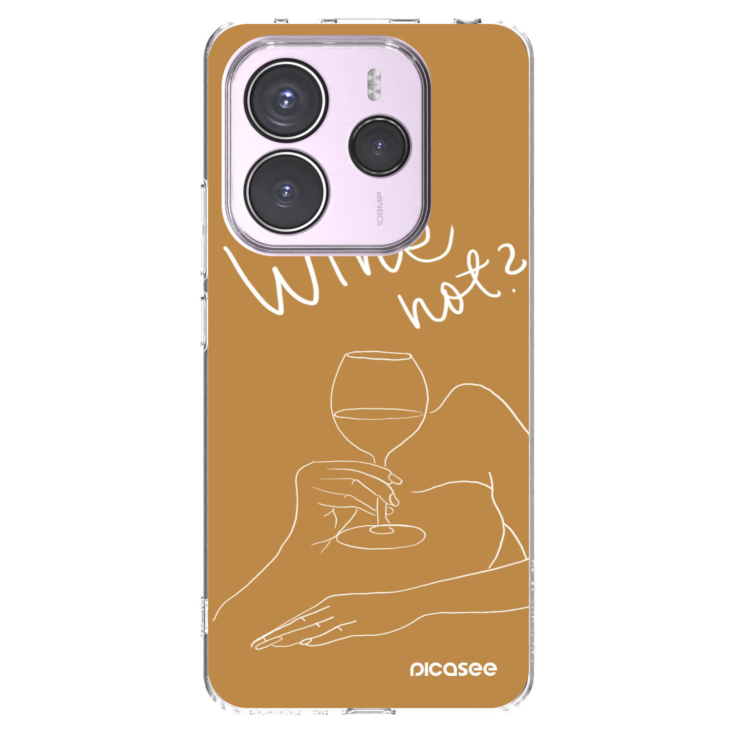 Picasee διαφανής θήκη σιλικόνης Xiaomi Redmi Note 14 5G - Wine not