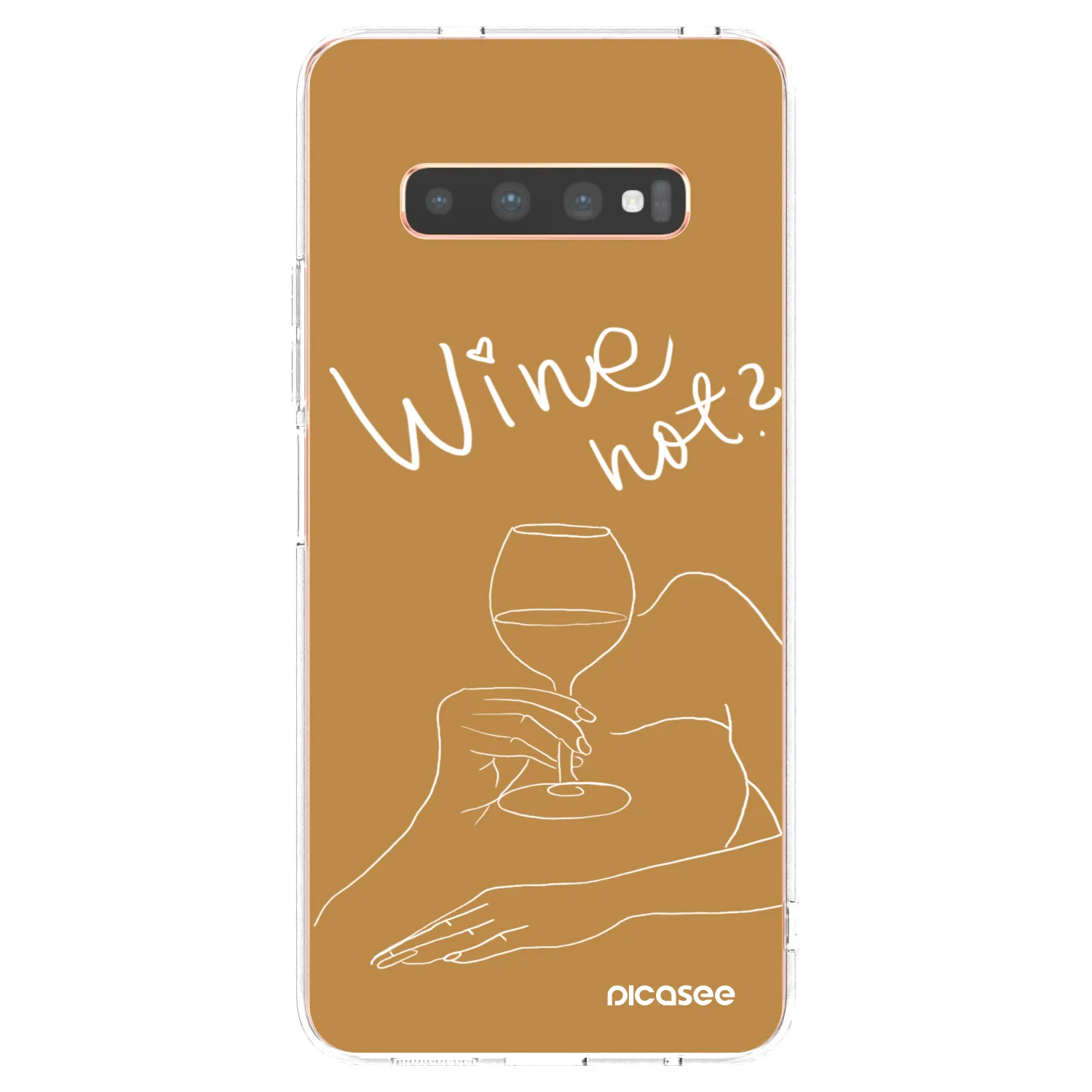 Picasee διαφανής θήκη σιλικόνης Samsung Galaxy S10 Plus G975 - Wine not