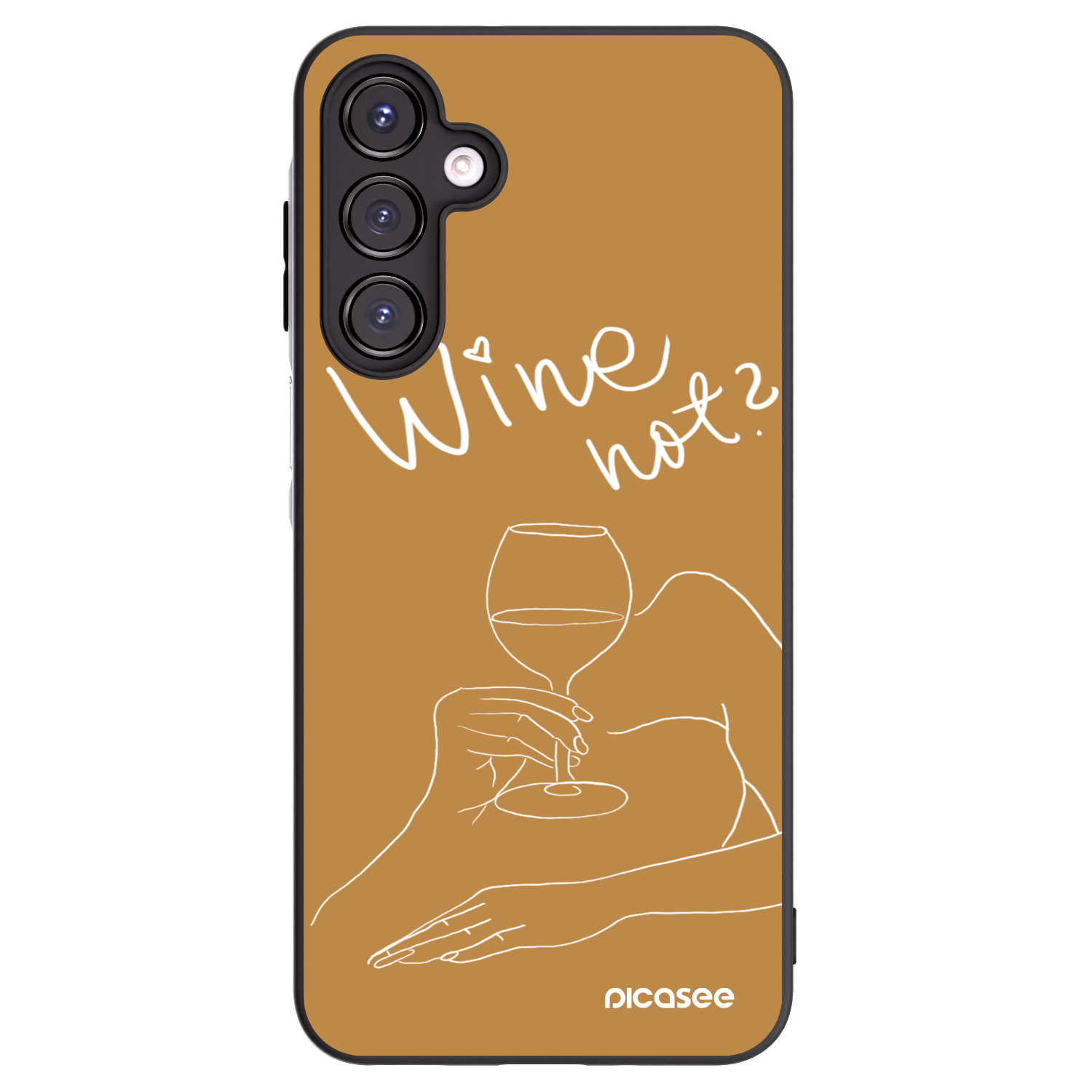 Picasee Μαύρη θήκη σιλικόνης για Samsung Galaxy A16 5G - Wine not