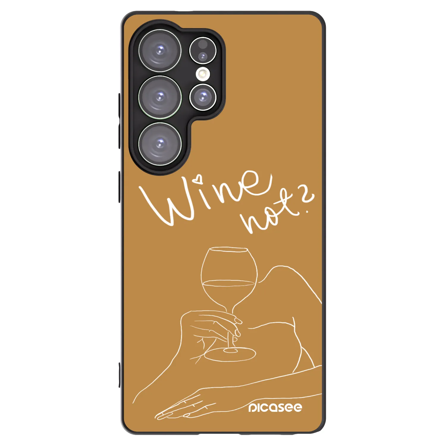 Picasee Μαύρη θήκη σιλικόνης για Samsung Galaxy S25 Ultra 5G - Wine not